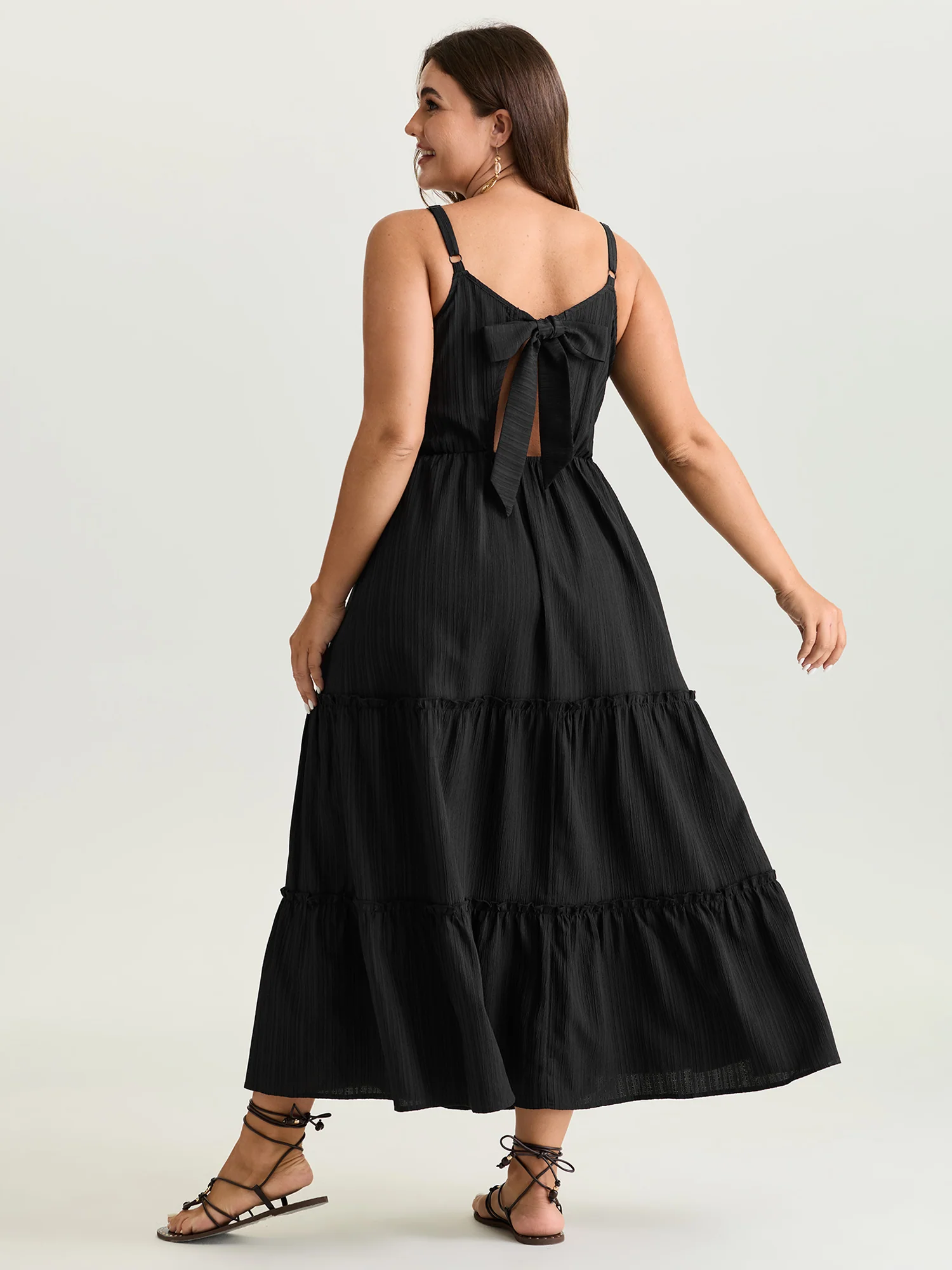 Timeless Back-Tie Tiered Cami Maxi Dress - Image 5