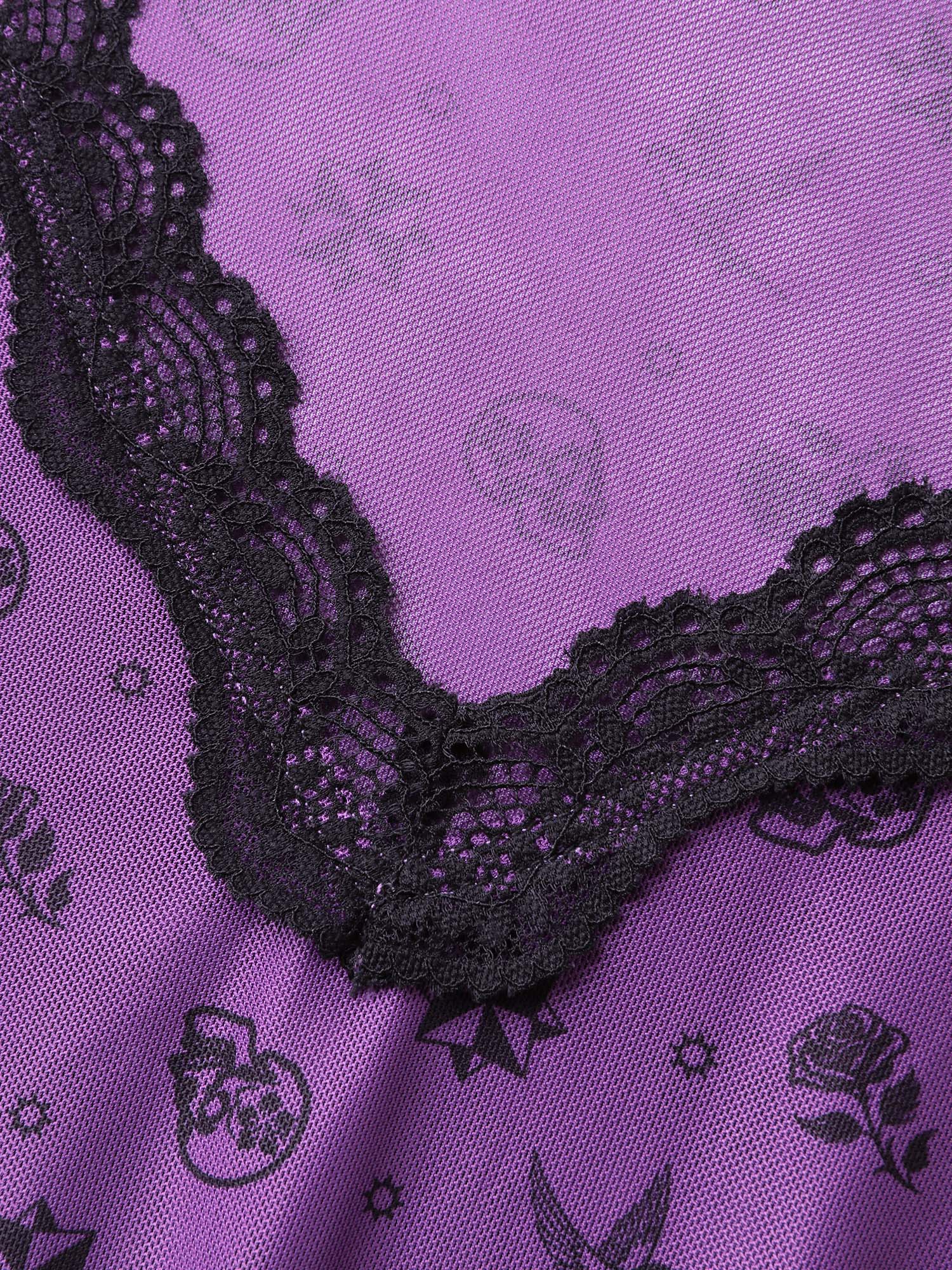 Halloween Fun Print Stretchy Waist Nightgown - Image 6