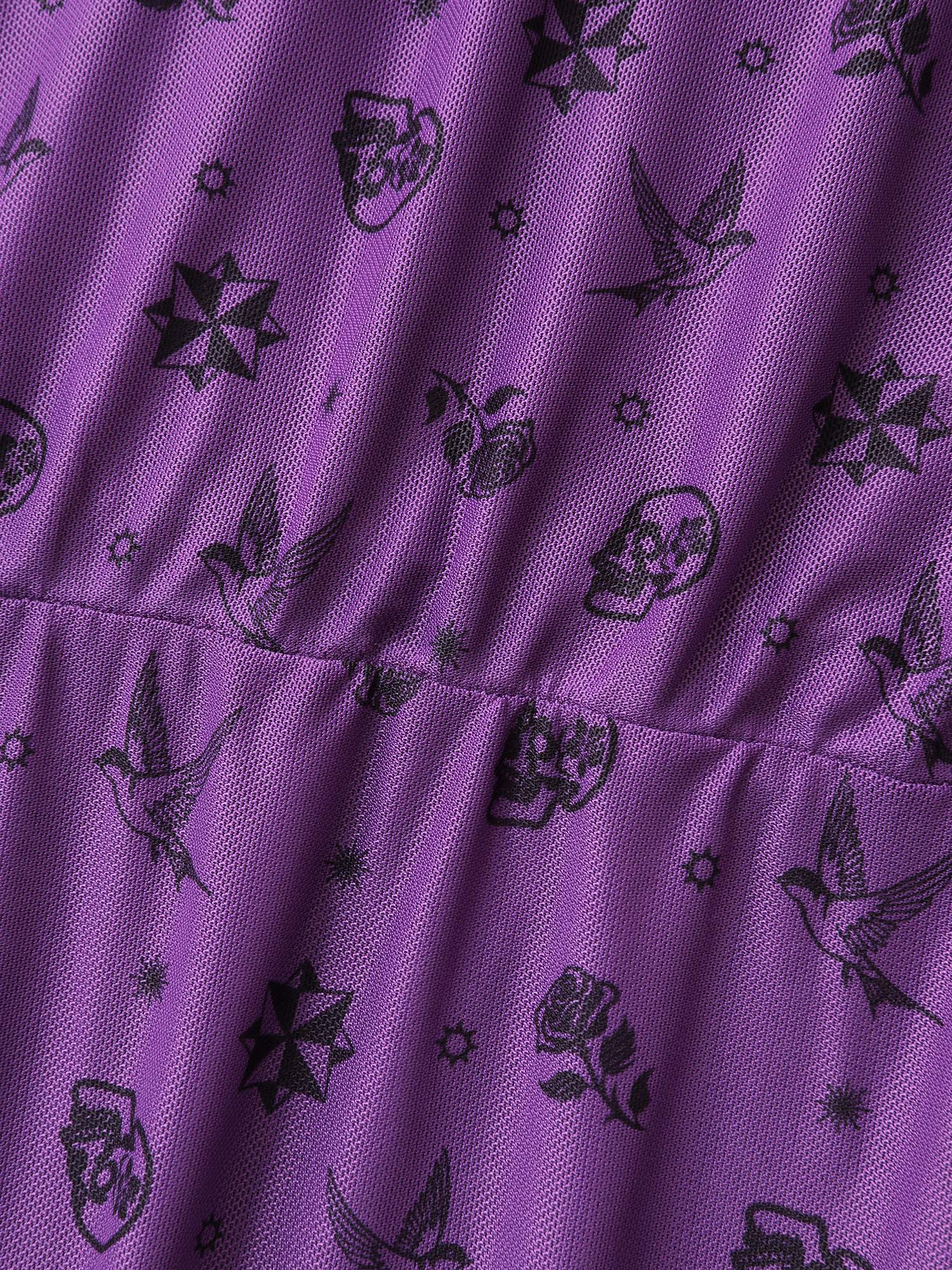 Halloween Fun Print Stretchy Waist Nightgown - Image 7