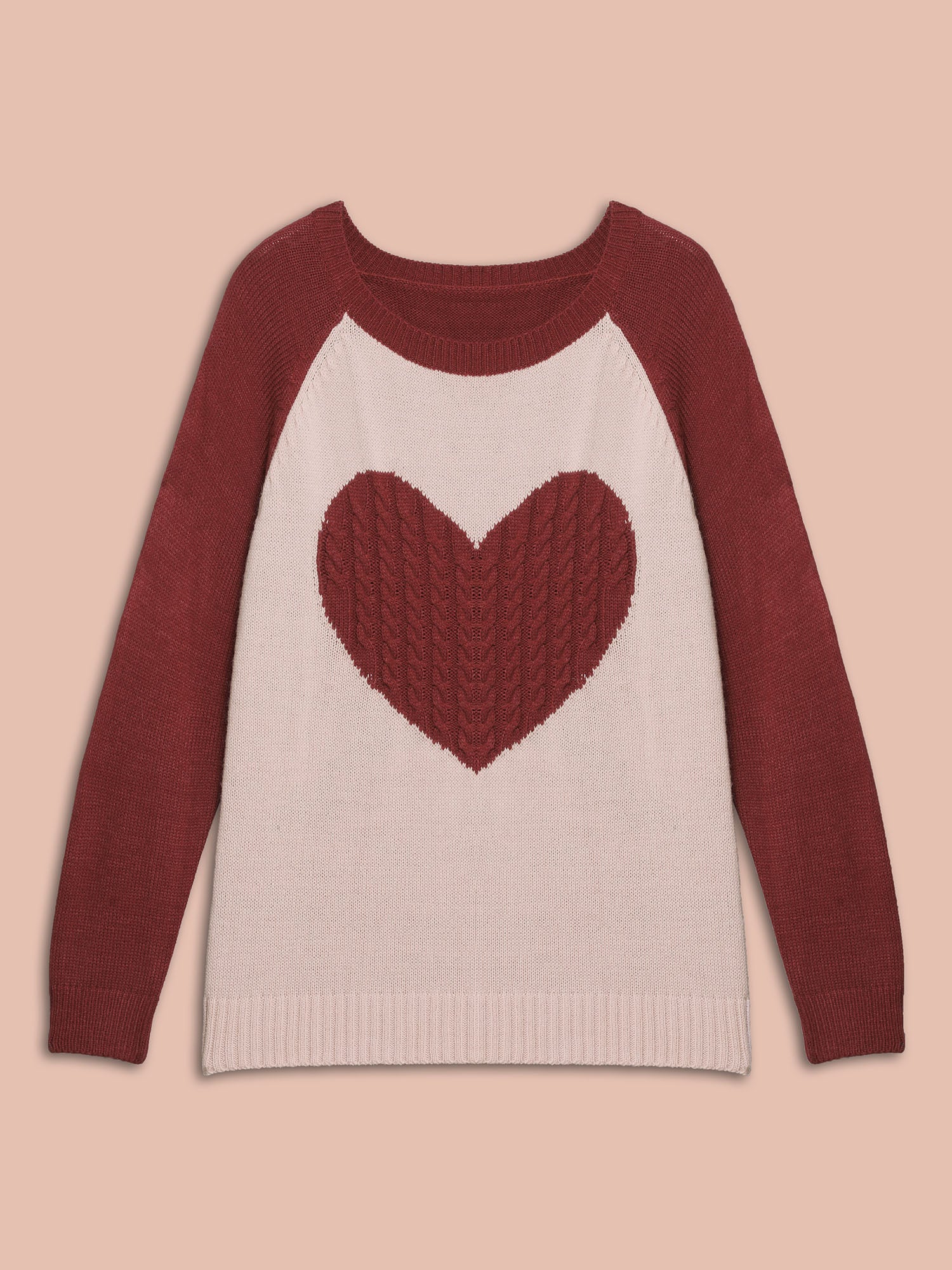 Timeless Romance Cable Knit Raglan Sleeve Pullover - Image 6