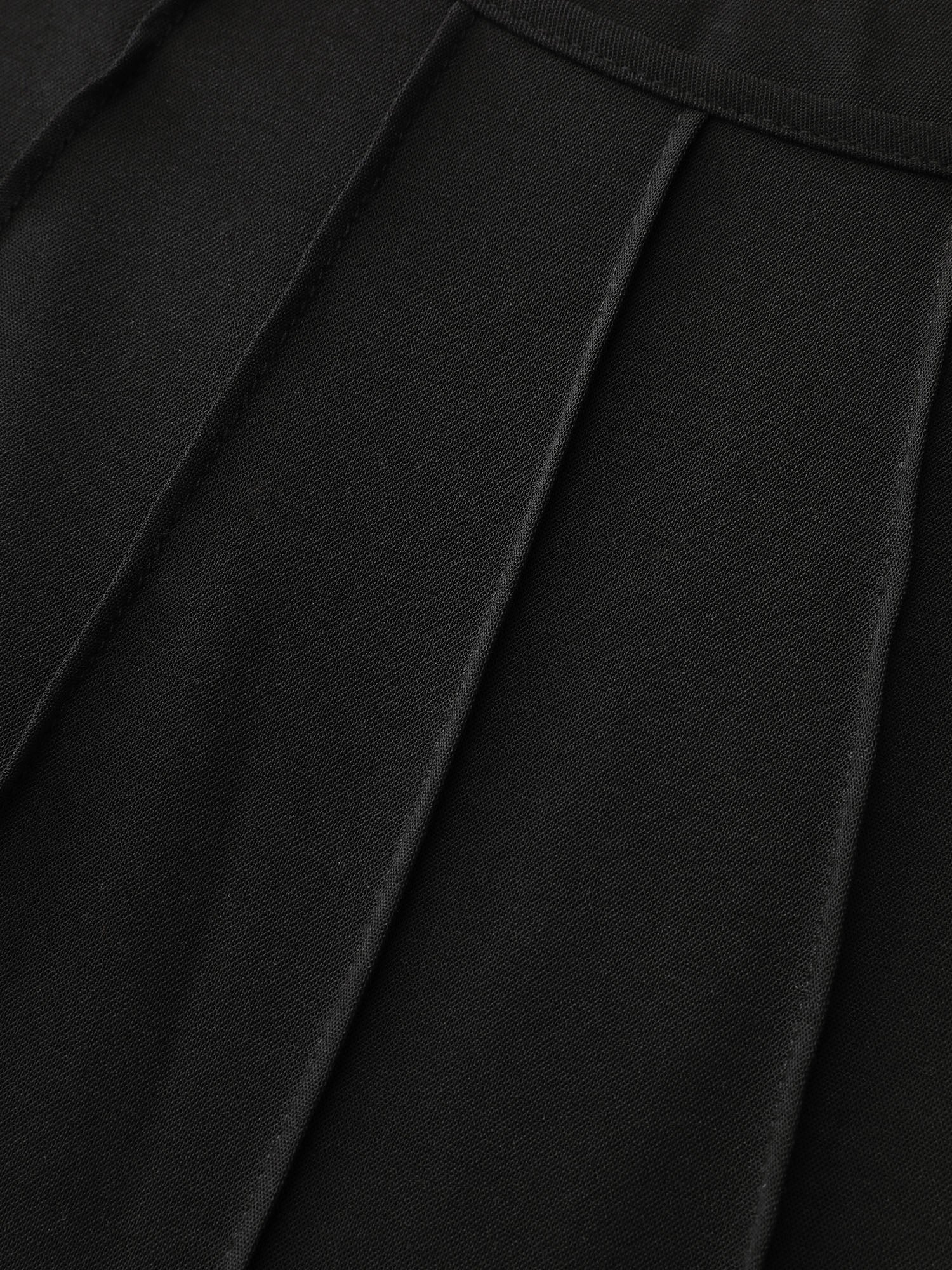 Timeless Waist-Tie Pleated Detail Mini Dress - Image 5
