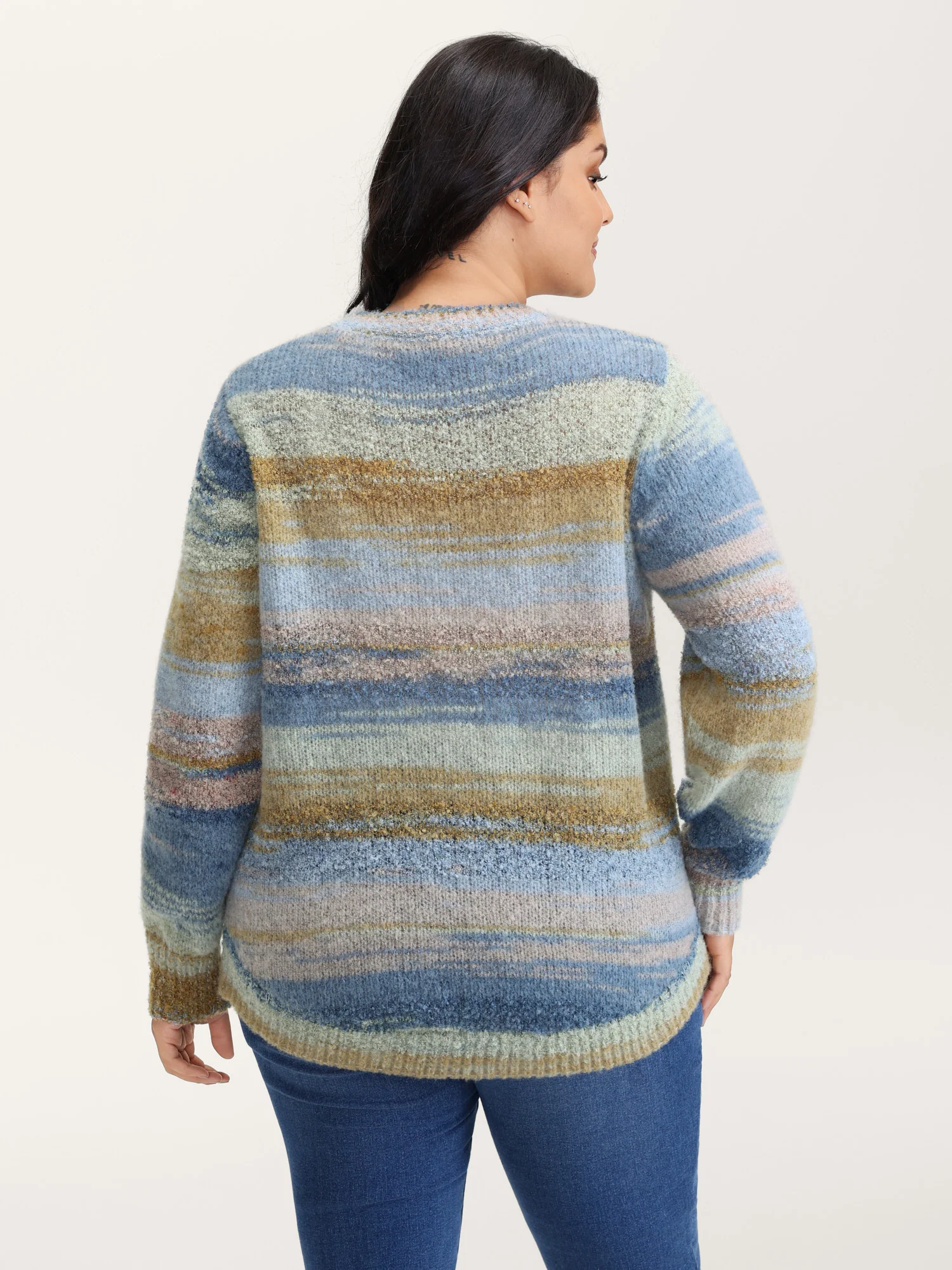 Tissue Textured Color Gradient Pullover - Image 4