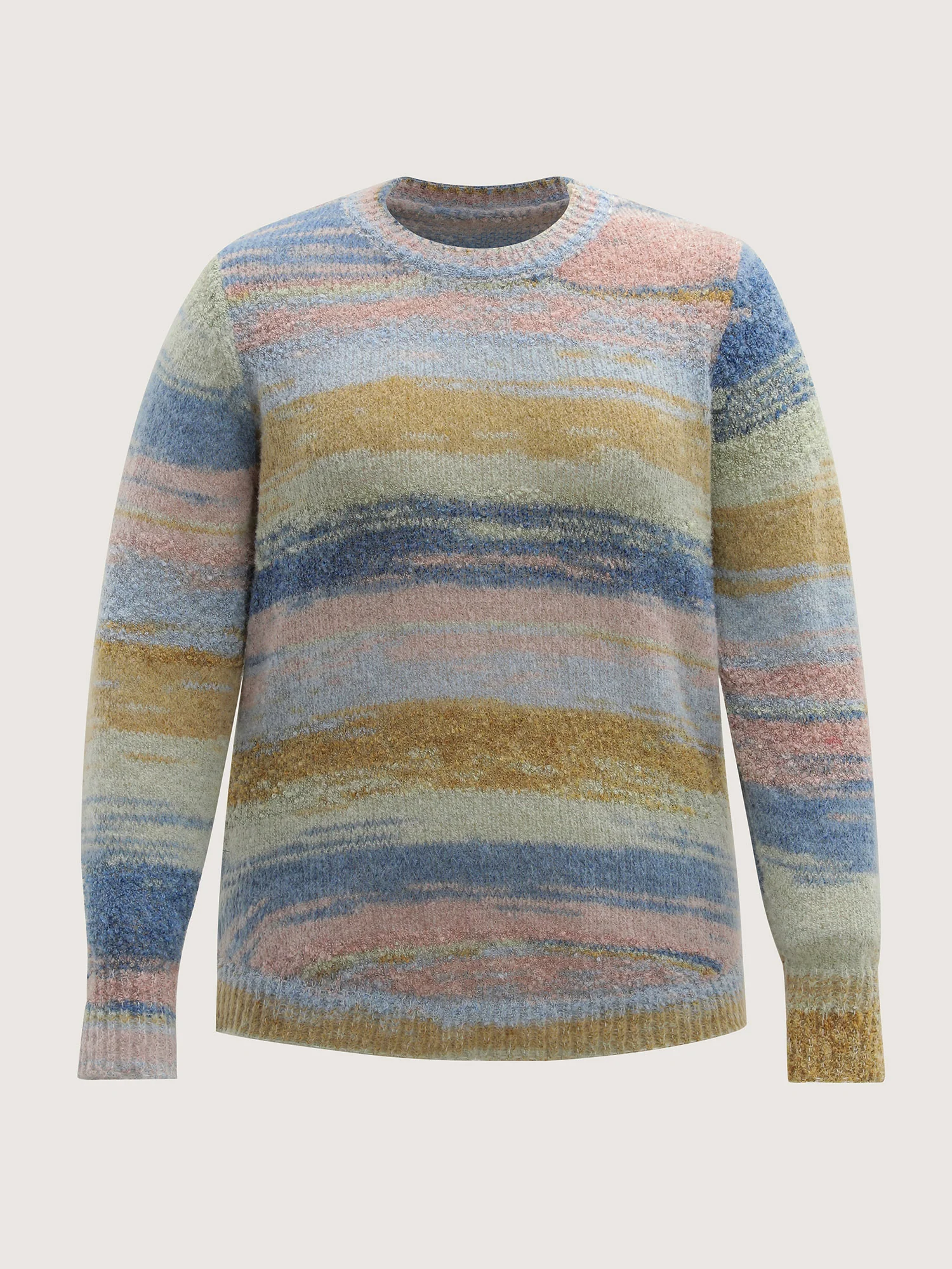 Tissue Textured Color Gradient Pullover - Image 7
