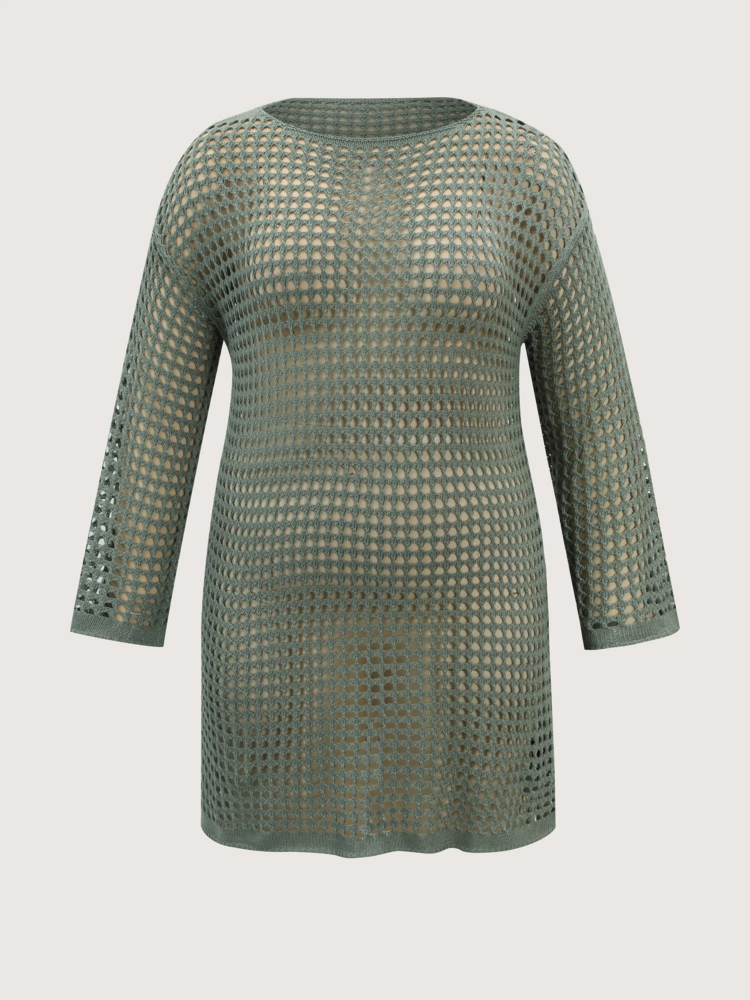Tissue Textured Crochet Swim Cover-Up - Image 6