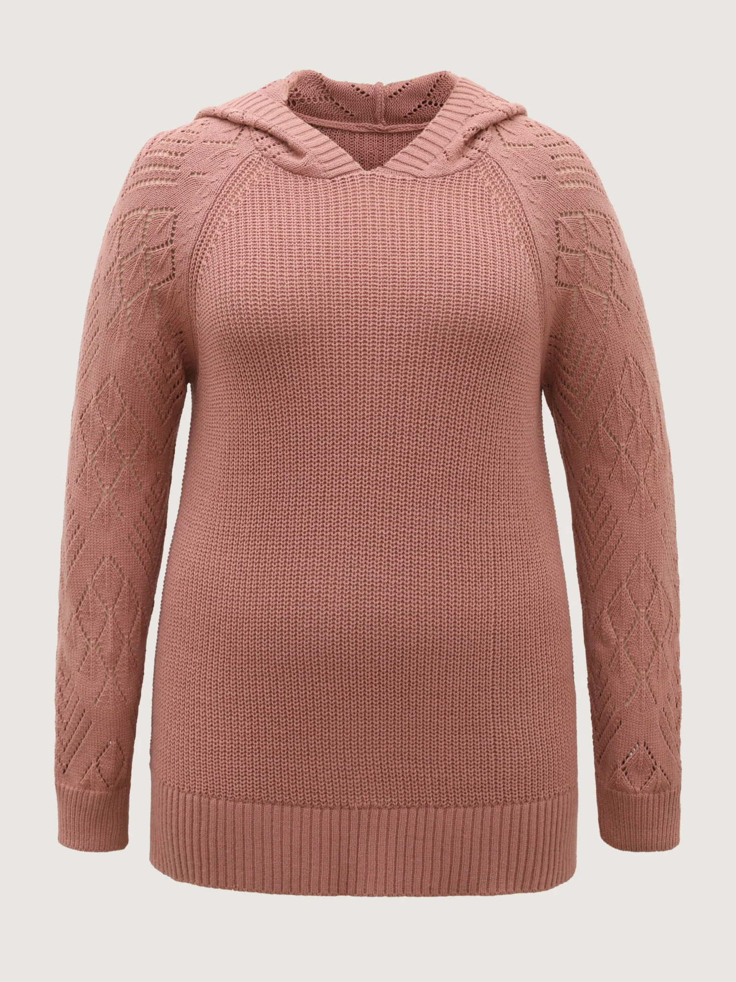 Tissue Textured Hooded Cut-Out Pullover - Image 7