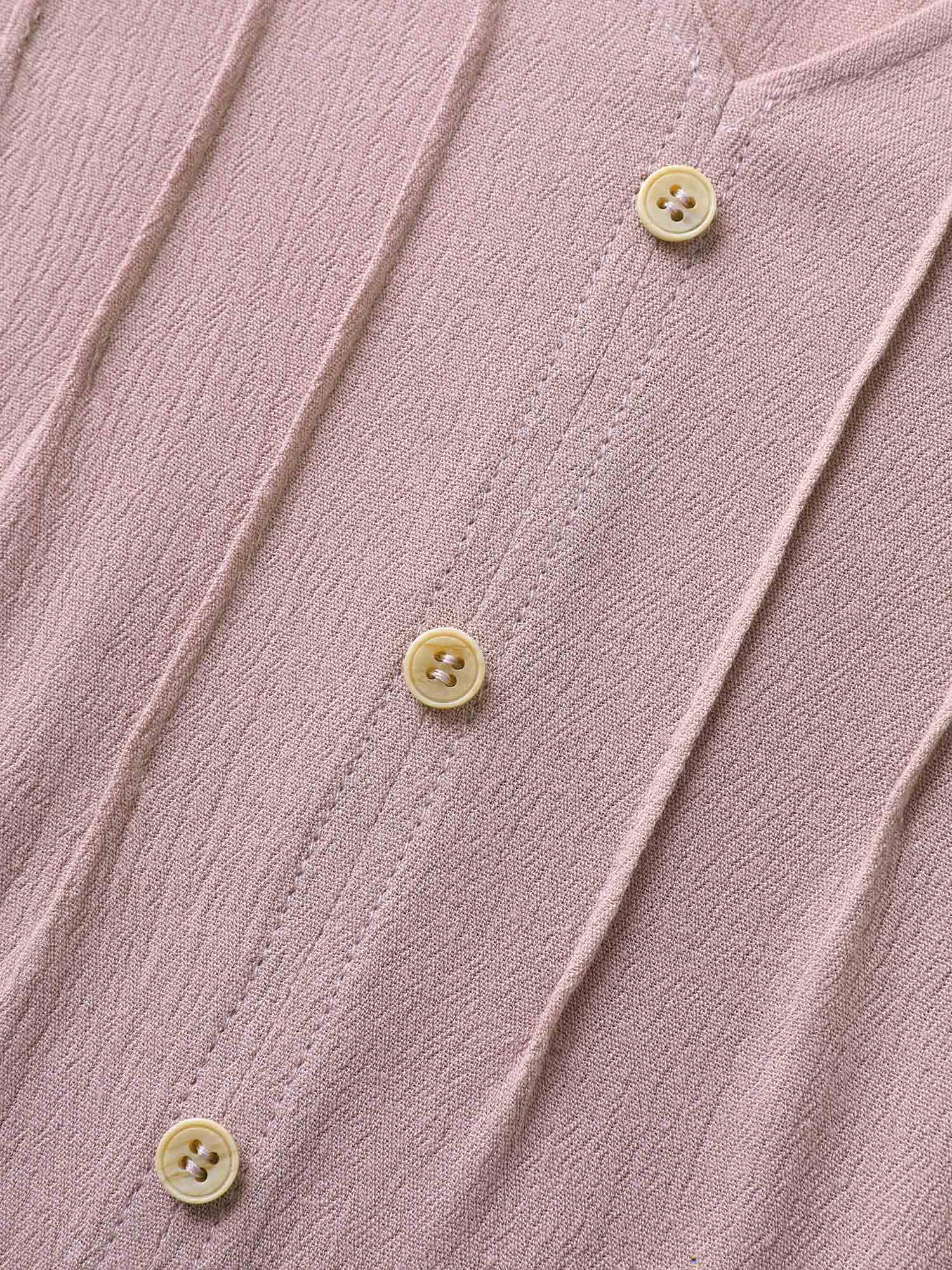 Toothpick Pleat Button Detail Sleeveless Top - Image 6