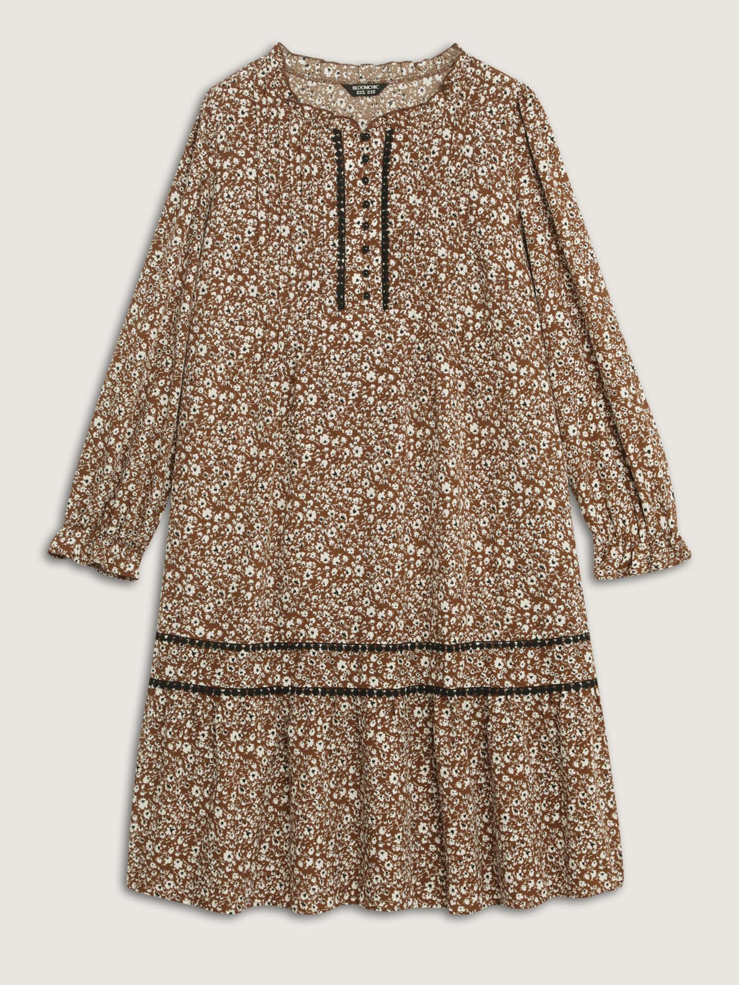 Toothpick Pleat Contrast Placket Midi Dress - Image 6