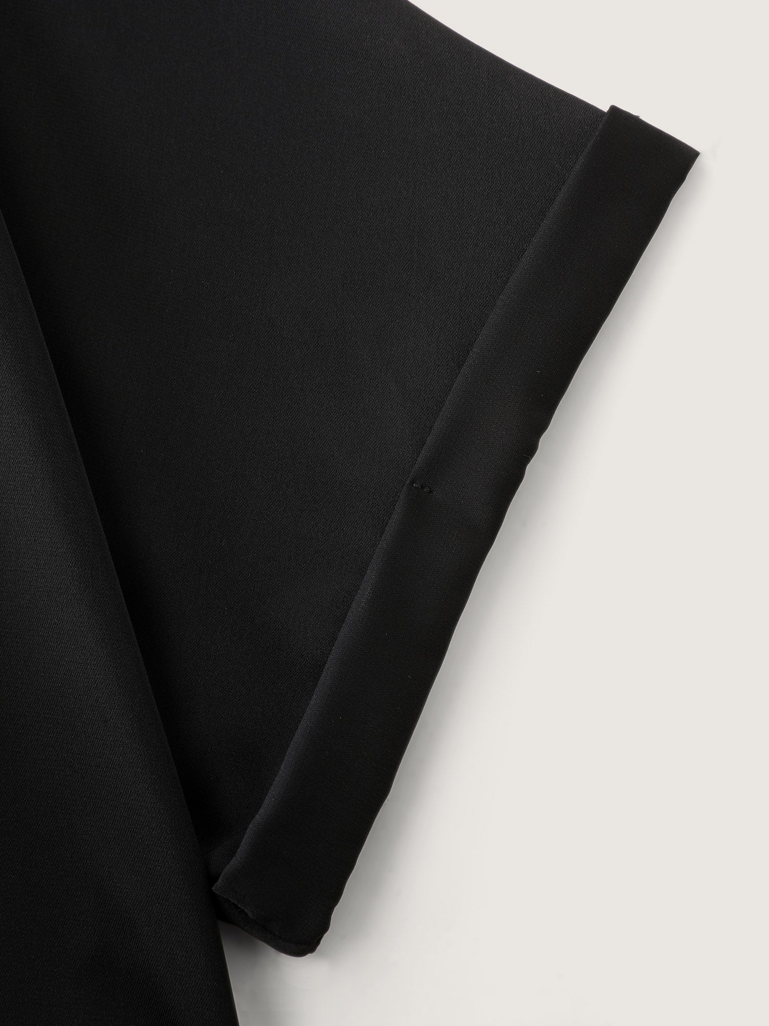 Toothpick Pleated Waist-Tie Plain Blouse - Image 5