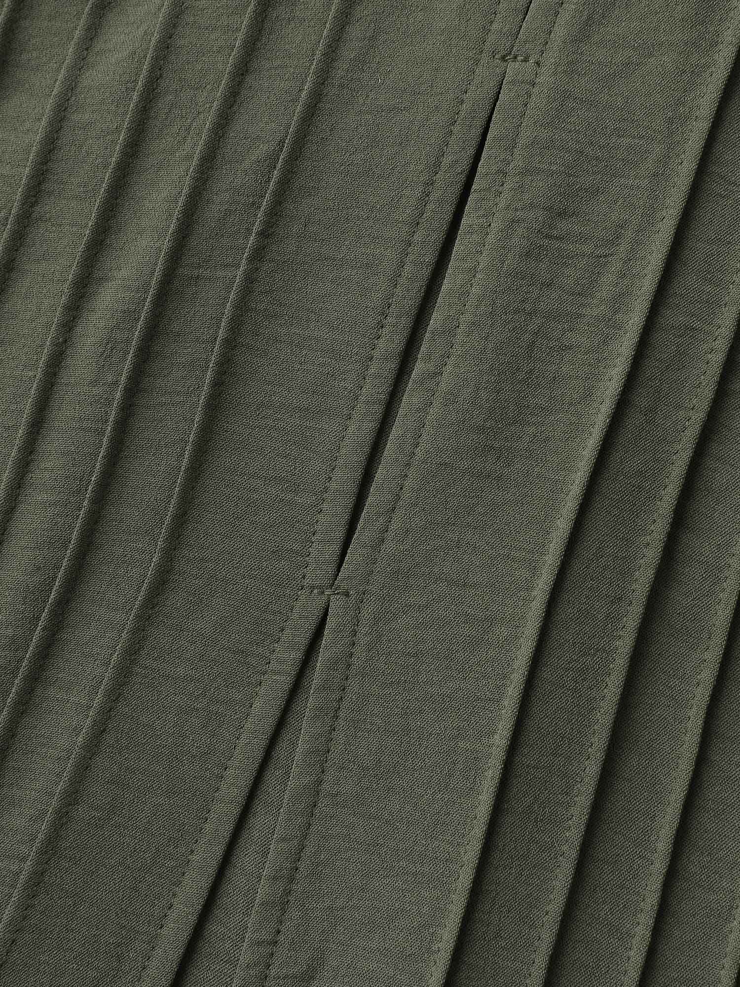 Toothpick Pleats Backless Bust Ease Midi Dress - Image 5