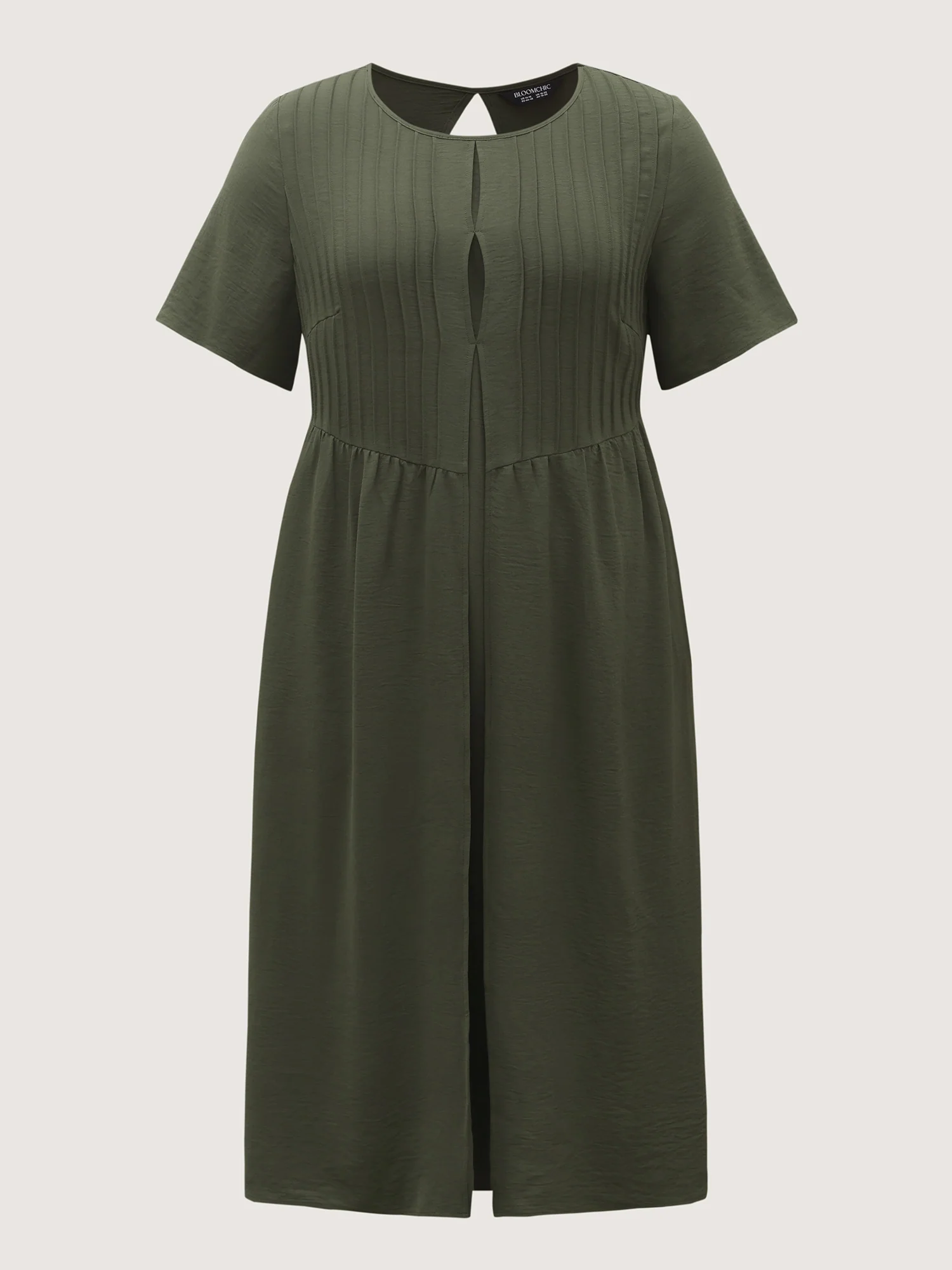Toothpick Pleats Backless Bust Ease Midi Dress - Image 7