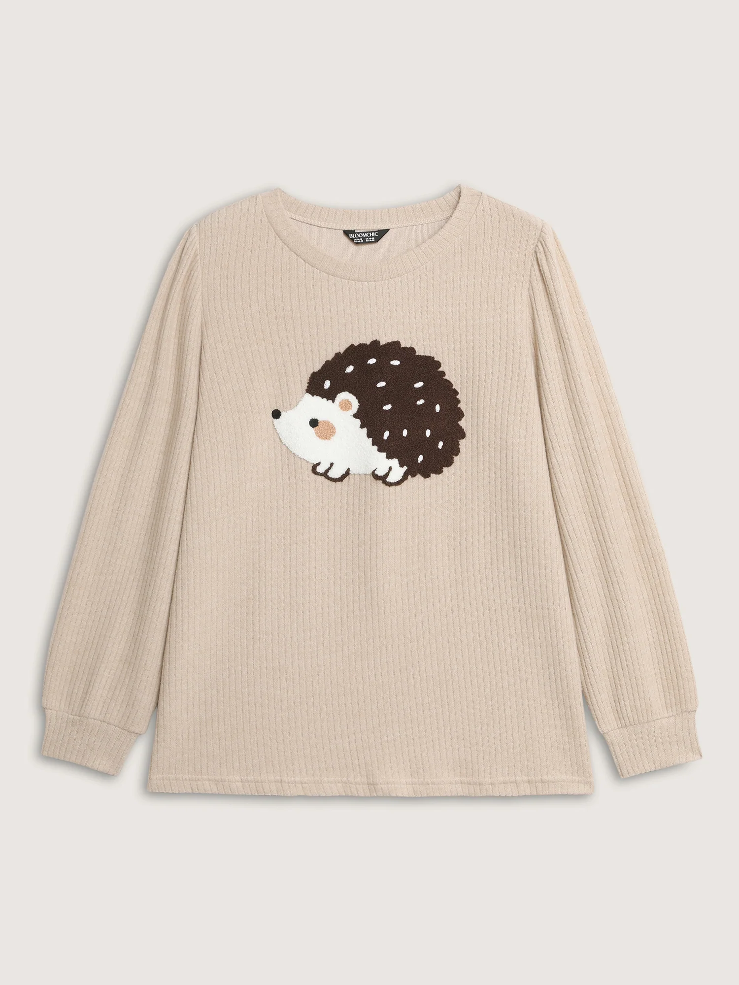 Towel Embroidered Cozy Animal Print Sweatshirt - Image 7