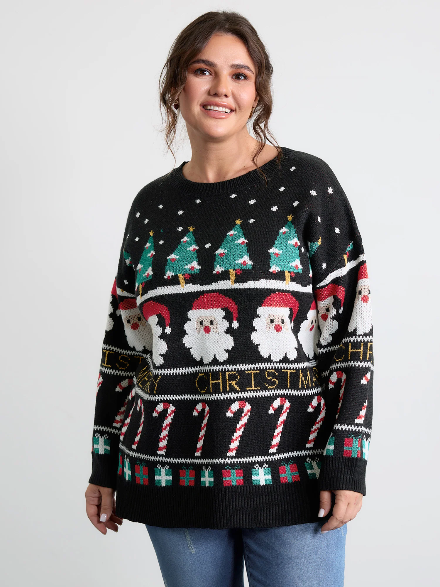 Tree Holiday Candy Jacquard Pullover - Image 2