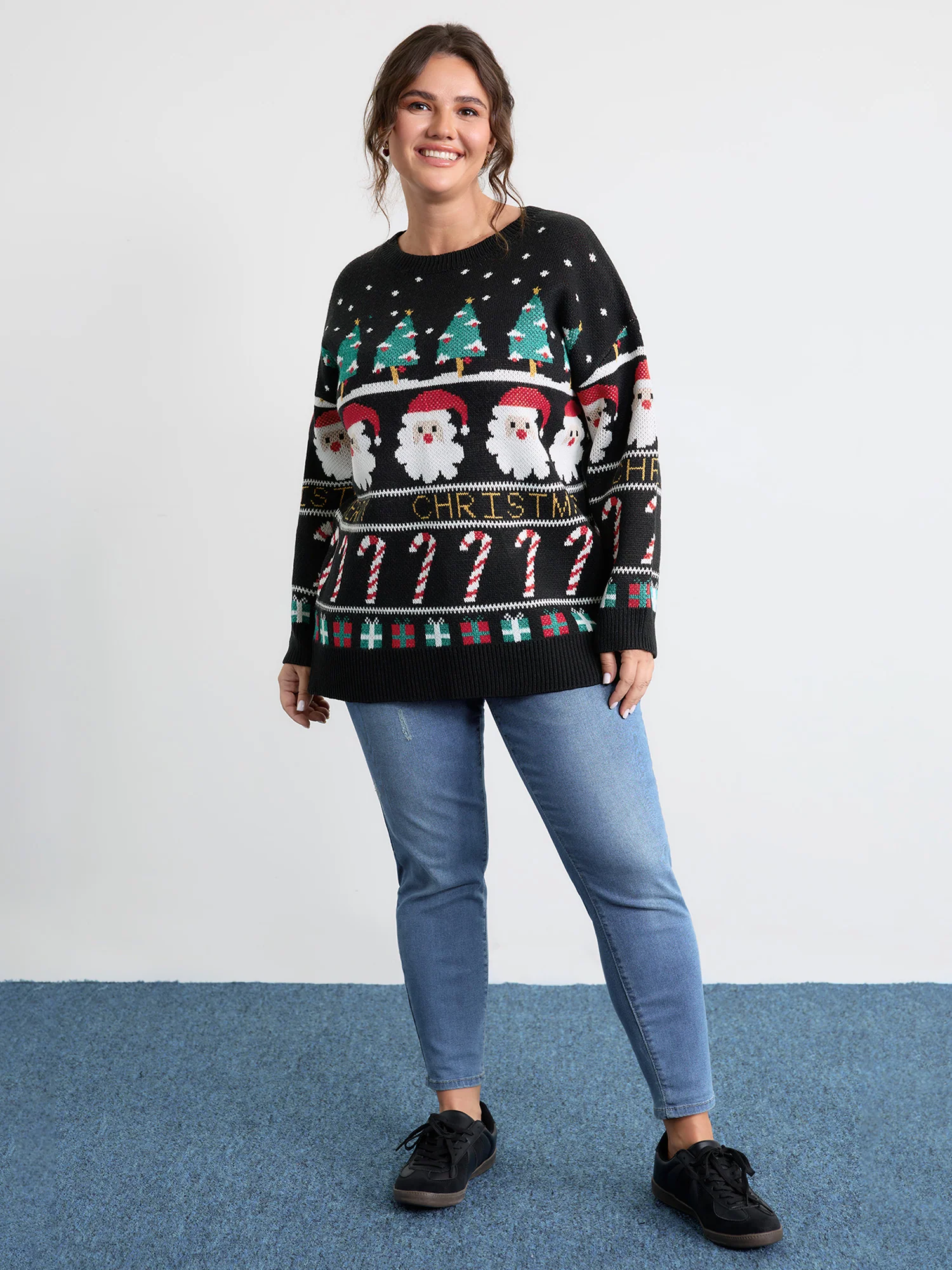 Tree Holiday Candy Jacquard Pullover - Image 3