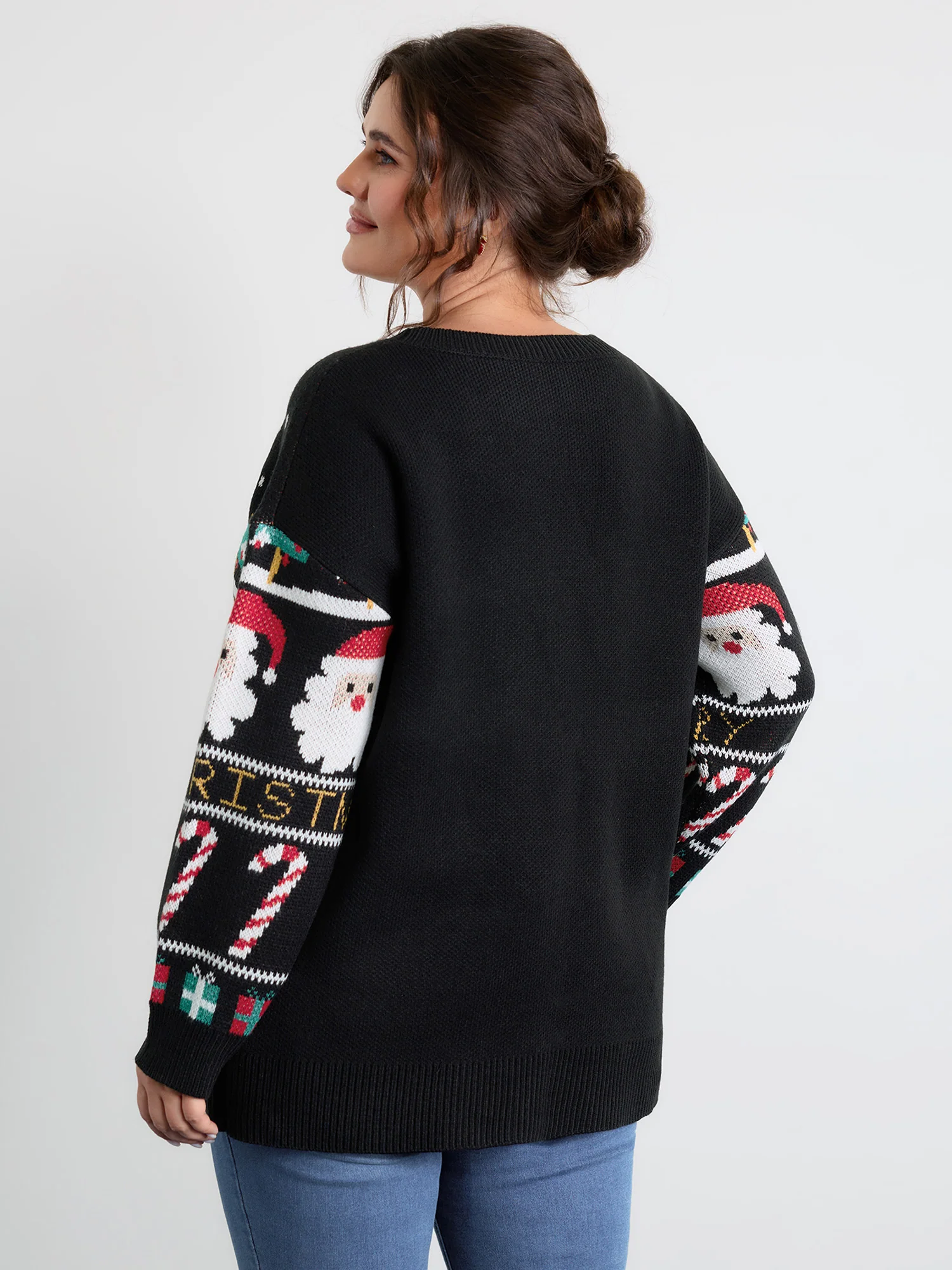 Tree Holiday Candy Jacquard Pullover - Image 4