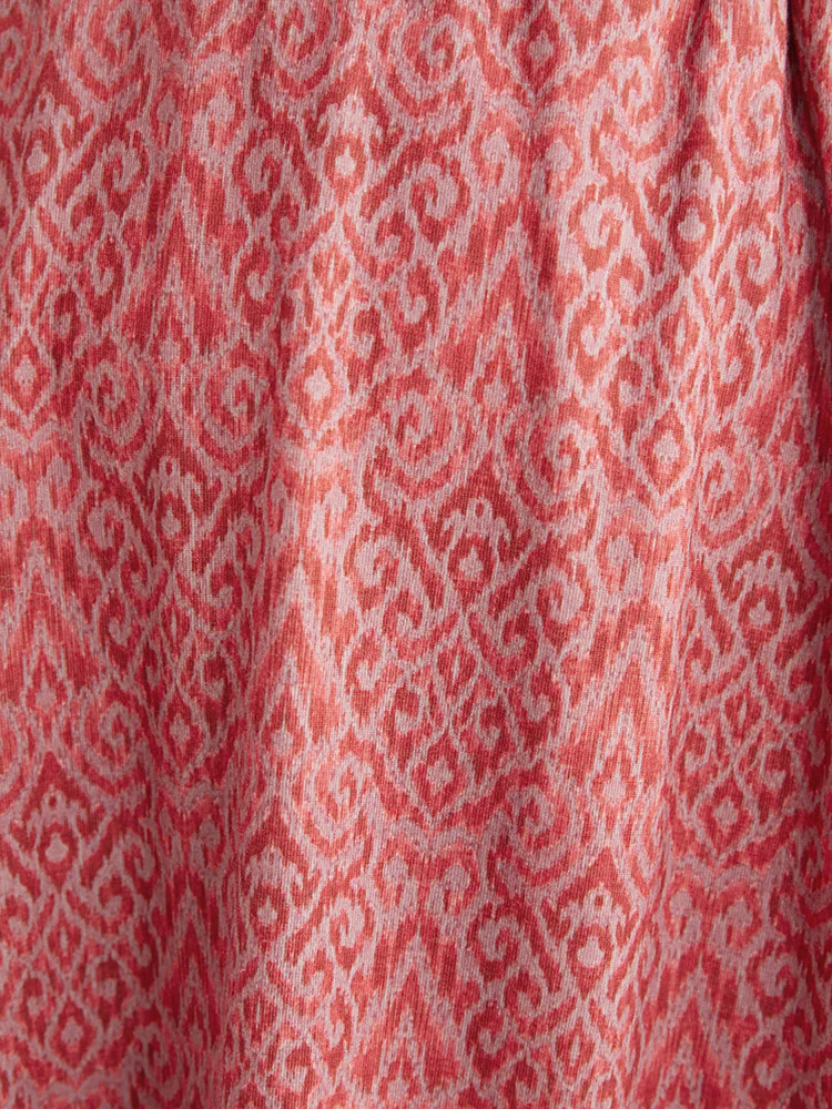 Bandana Print Mock Neck Pocket Ruffle Hem Dress - Image 8