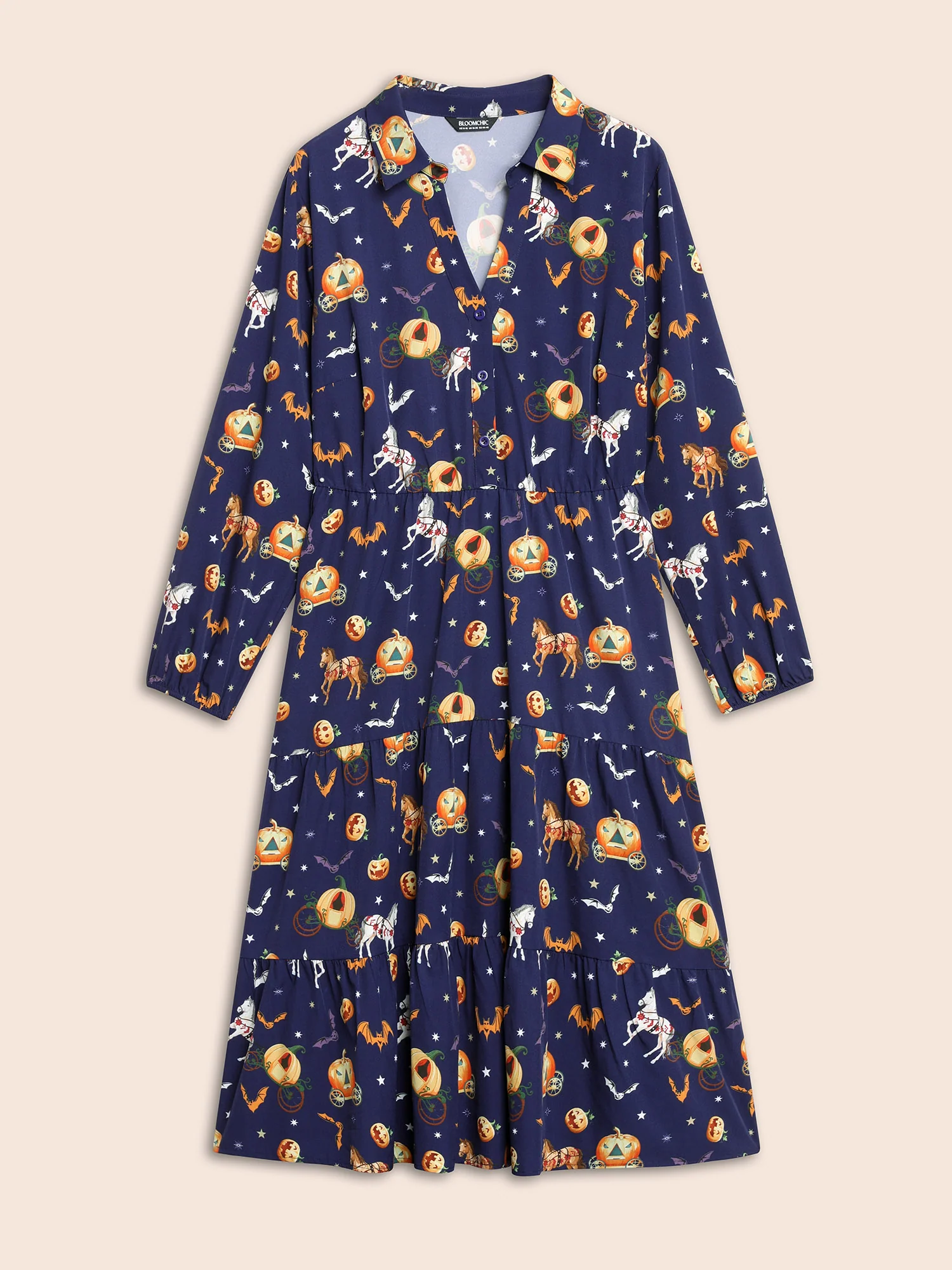 Trick & Chic Printed Waist Cinching Midi Dress - Image 8