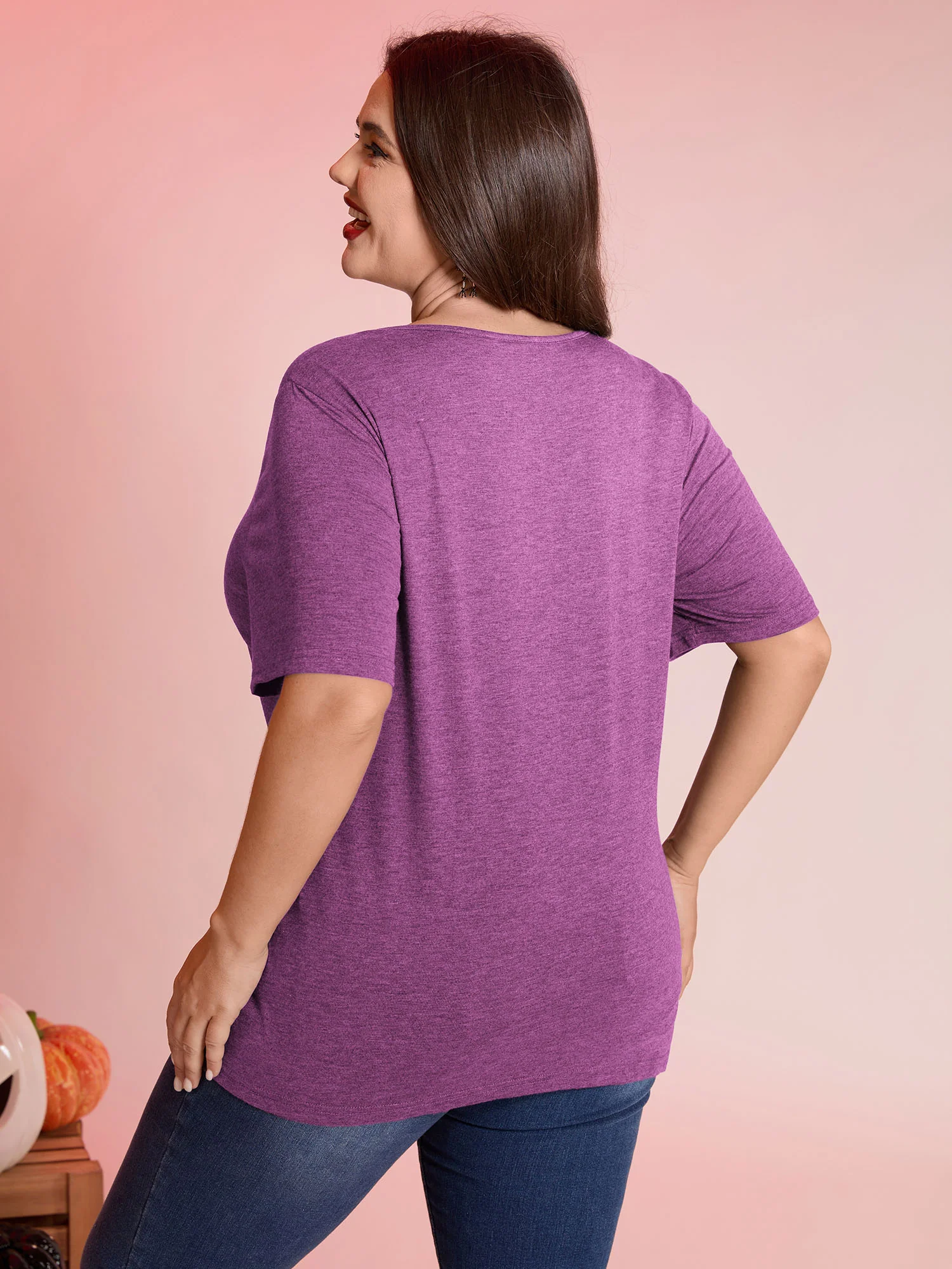 Trick or BloomChic Crossover Neck-Tie T-Shirt - Image 10