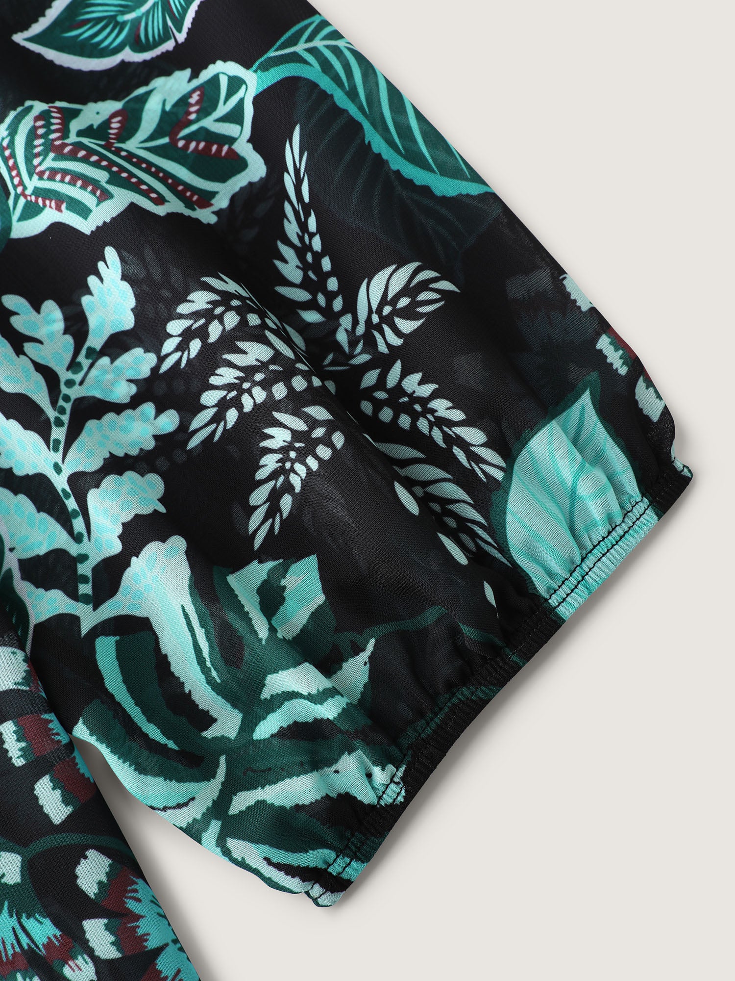 Tropical Breeze Stretchy Sleeve Swim Cover-Up - Image 7
