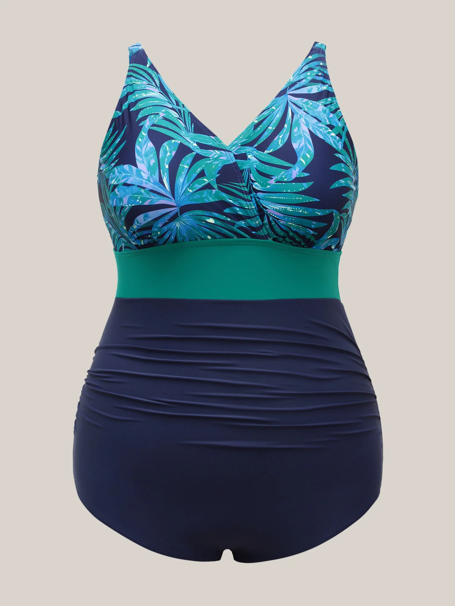 Tropical Color Block One-Piece Swimsuit - Image 7
