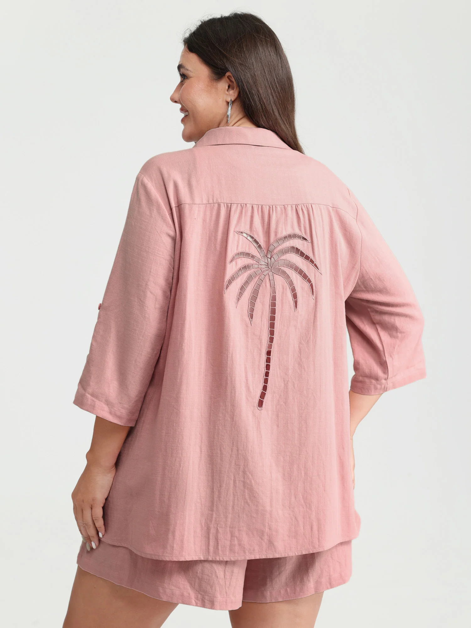 Tropical Embroidered Button-Down Shirt - Image 5