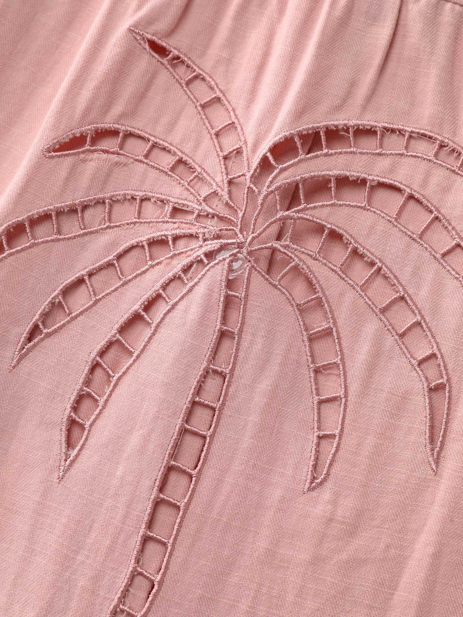Tropical Embroidered Button-Down Shirt - Image 8