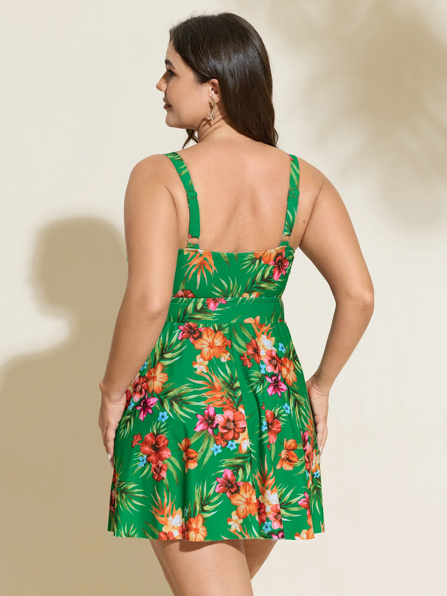 Tropical Escape Pockets Swim Dress - Image 6