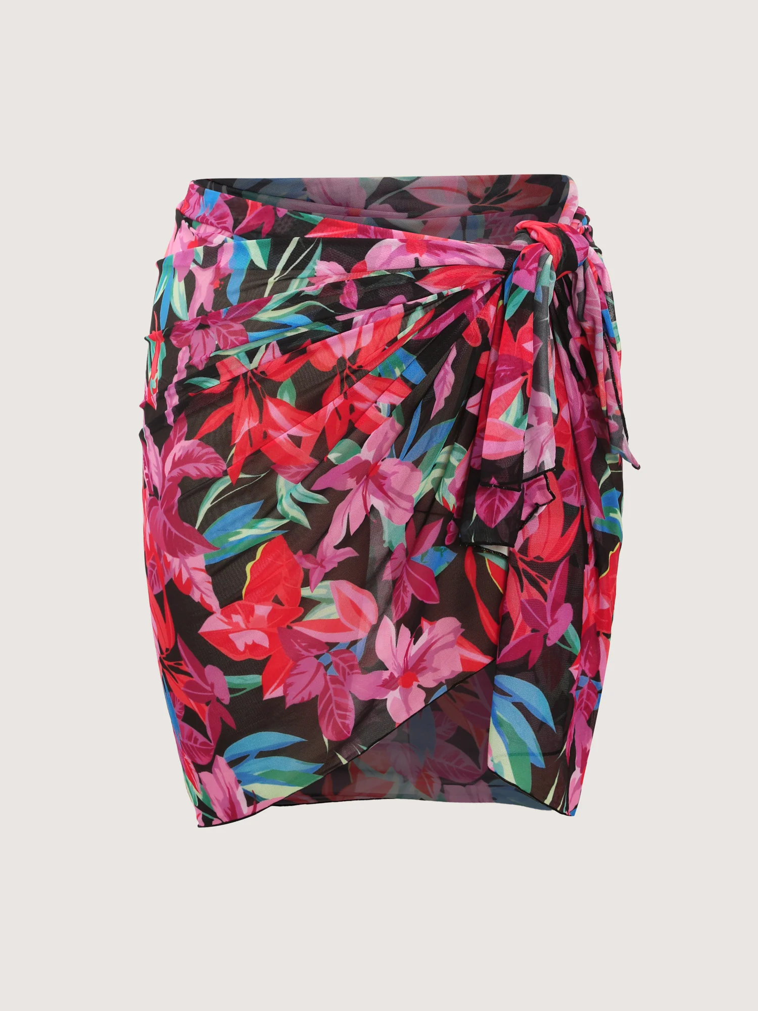 Tropical Escape Print Sarong One-Piece Swimsuit - Image 8