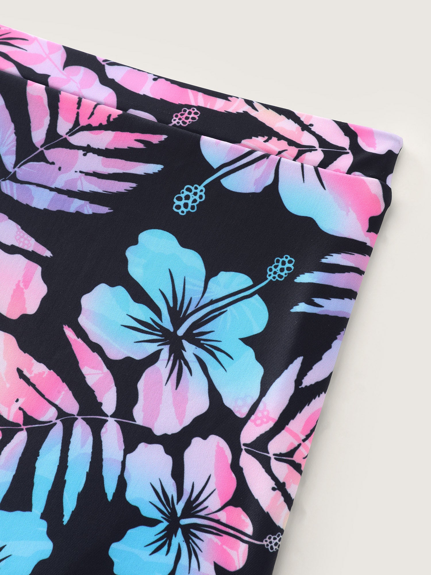 Tropical Floral Color Contrast Pocket Swim Dress - Image 10
