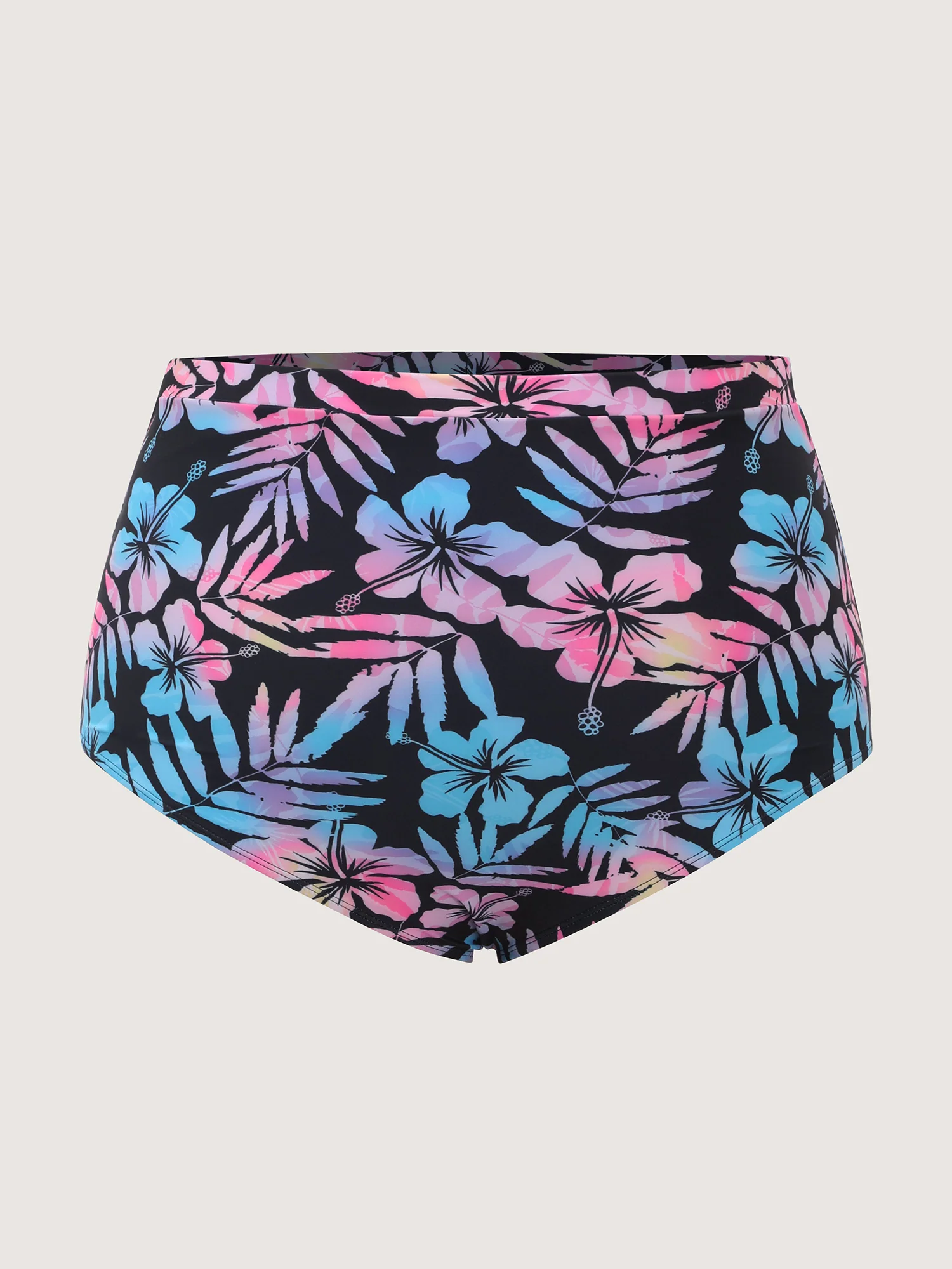 Tropical Floral Color Contrast Pocket Swim Dress - Image 7
