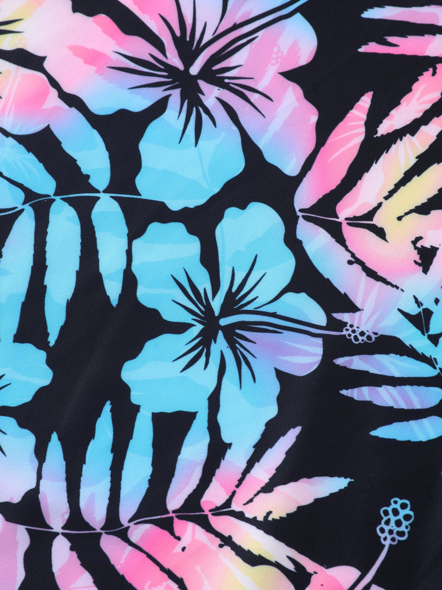Tropical Floral Color Contrast Pocket Swim Dress - Image 8