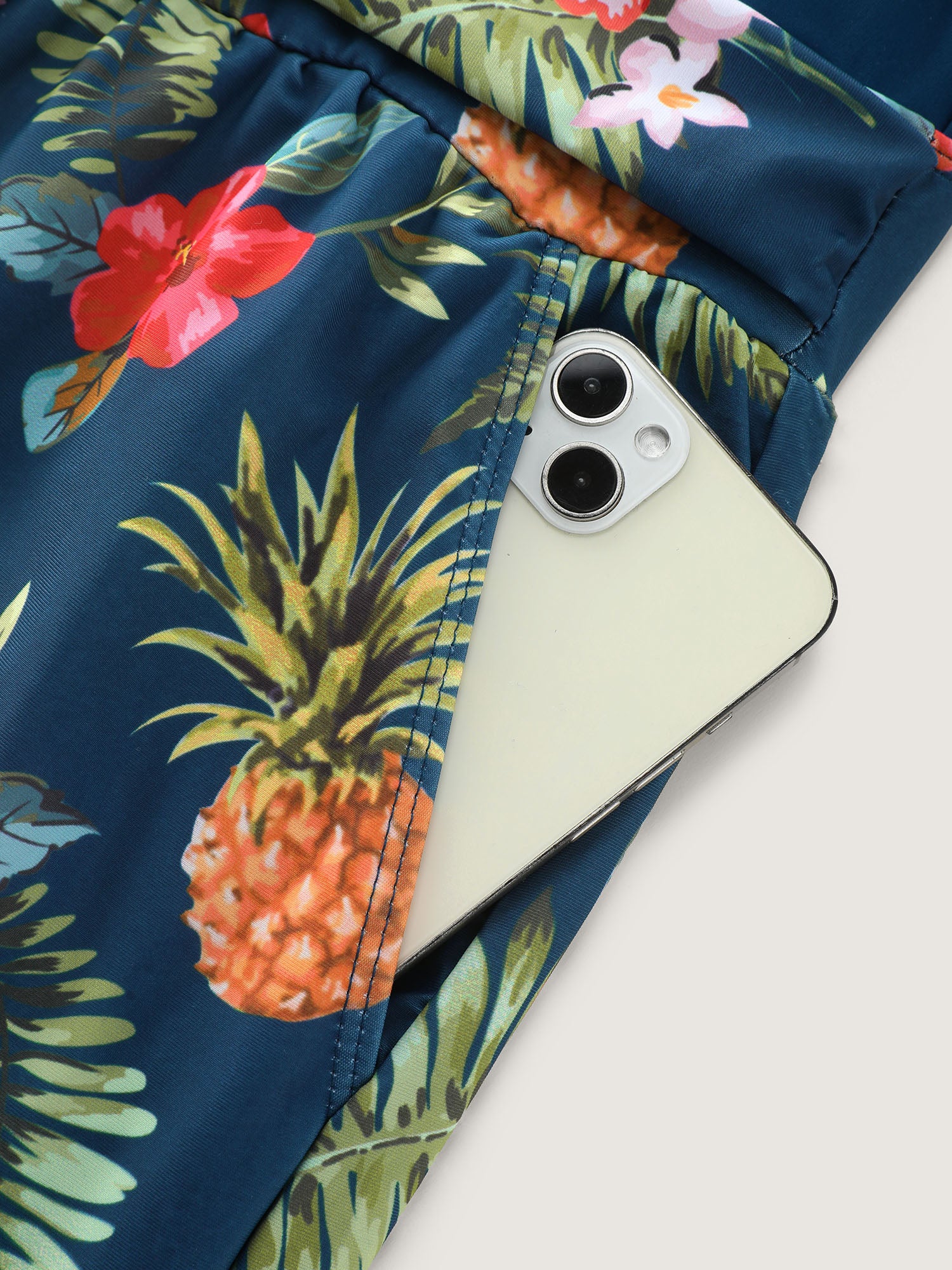 Tropical Floral Pockets One-Piece Swimsuit - Image 14