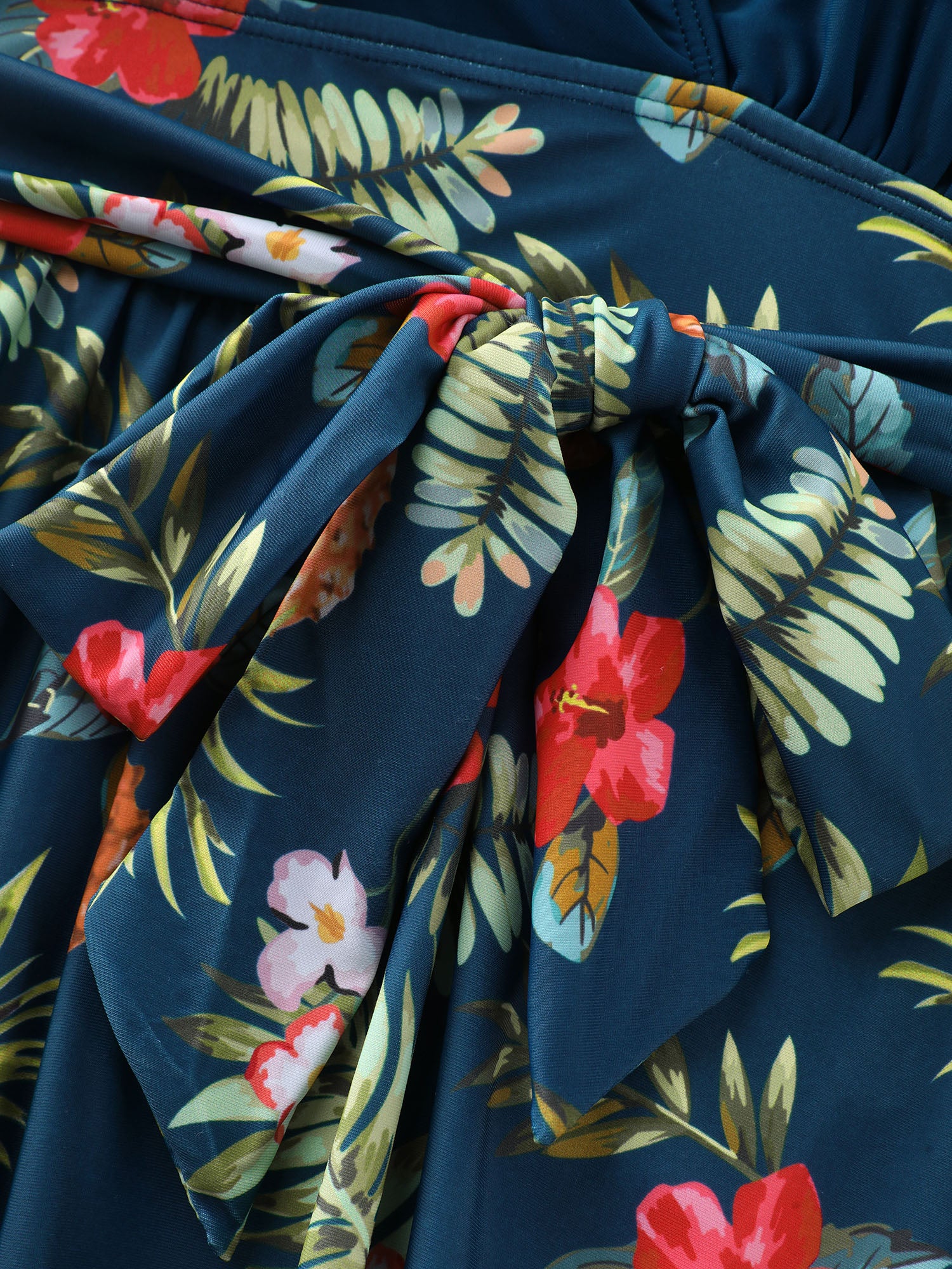 Tropical Floral Pockets One-Piece Swimsuit - Image 15