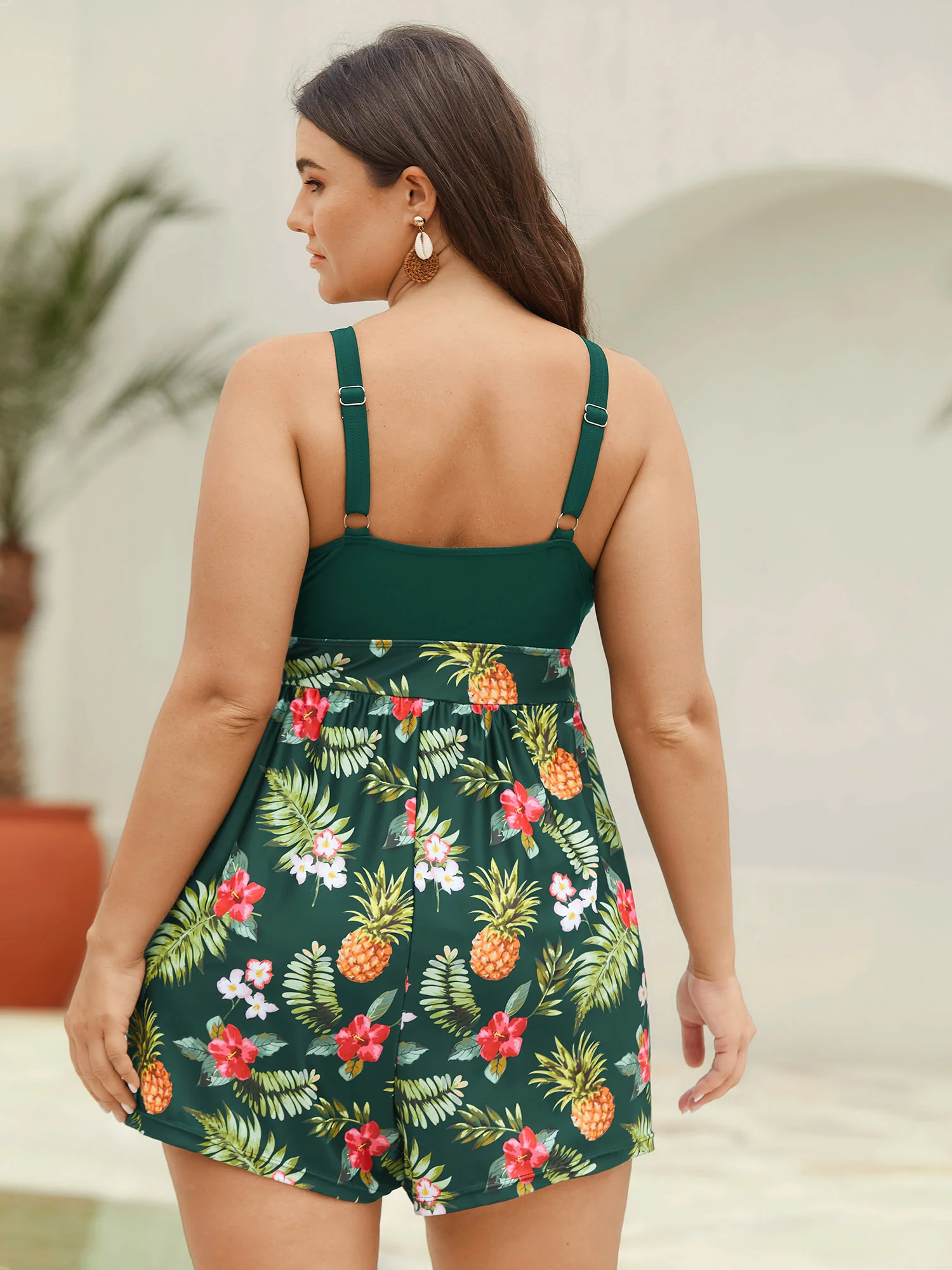 Tropical Floral Pockets One-Piece Swimsuit - Image 18