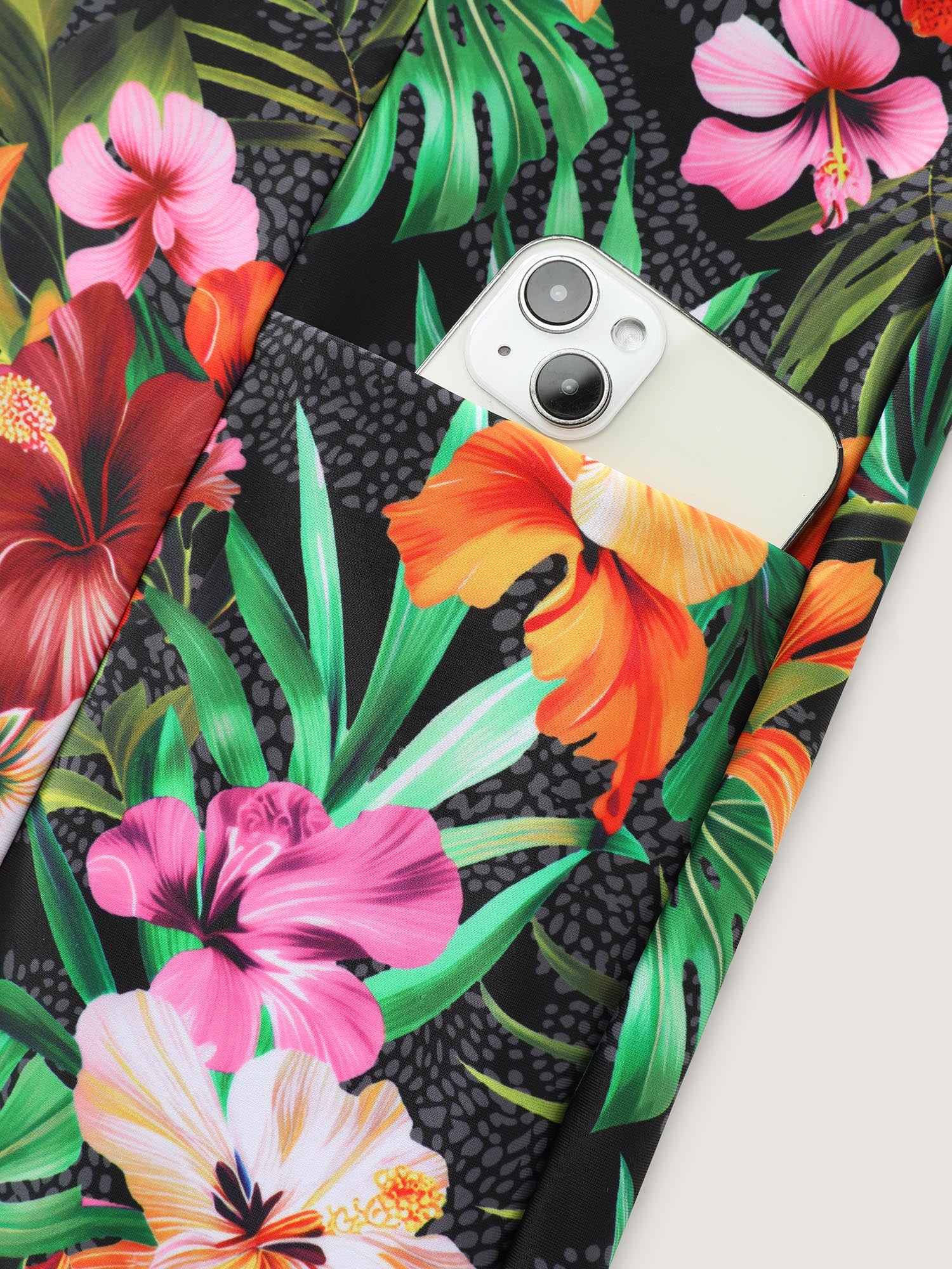 Tropical Floral Print Hip Coverage Swim Dress - Image 11
