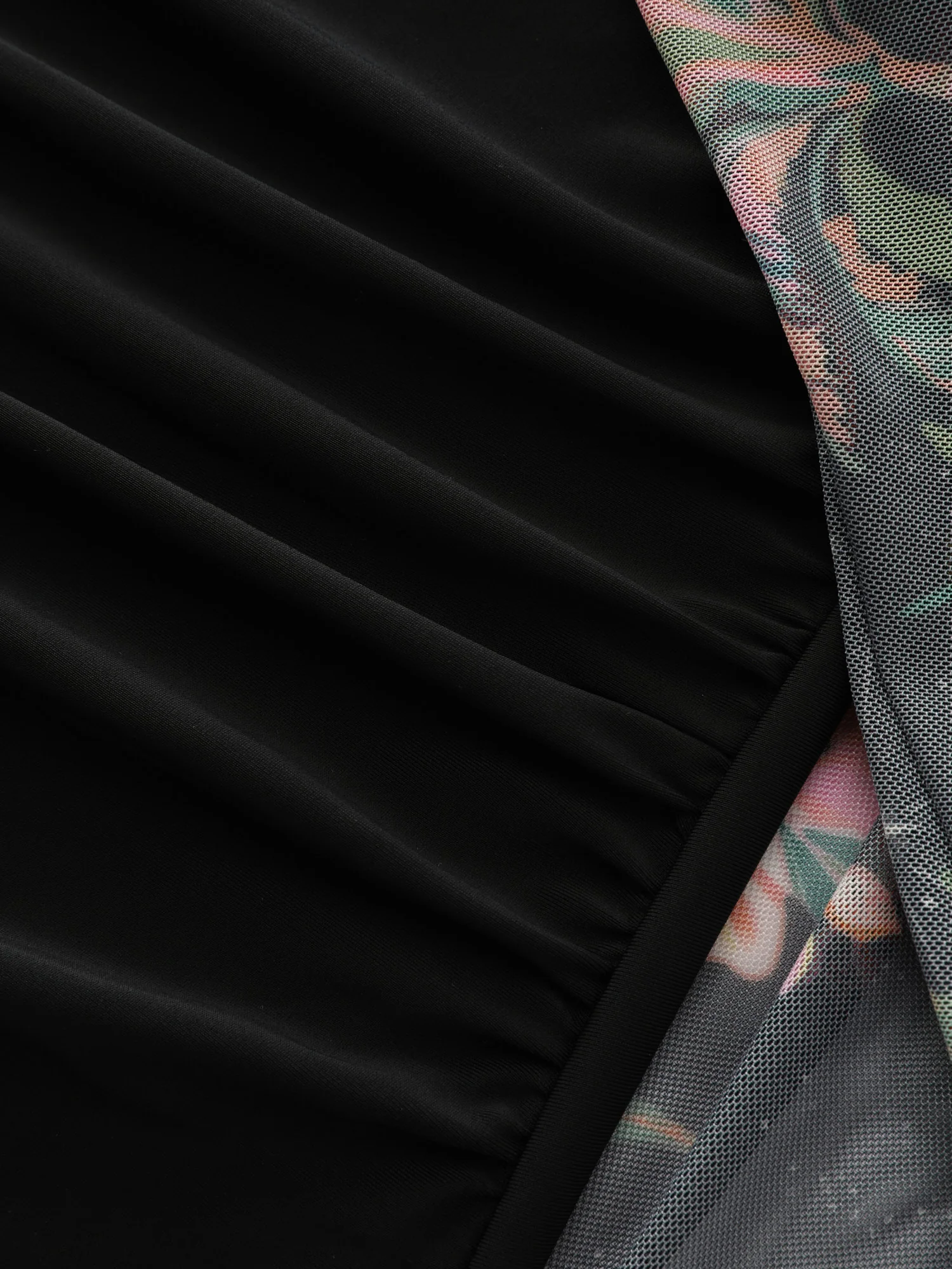 Tropical Floral Print Mesh Swim Dress - Image 9