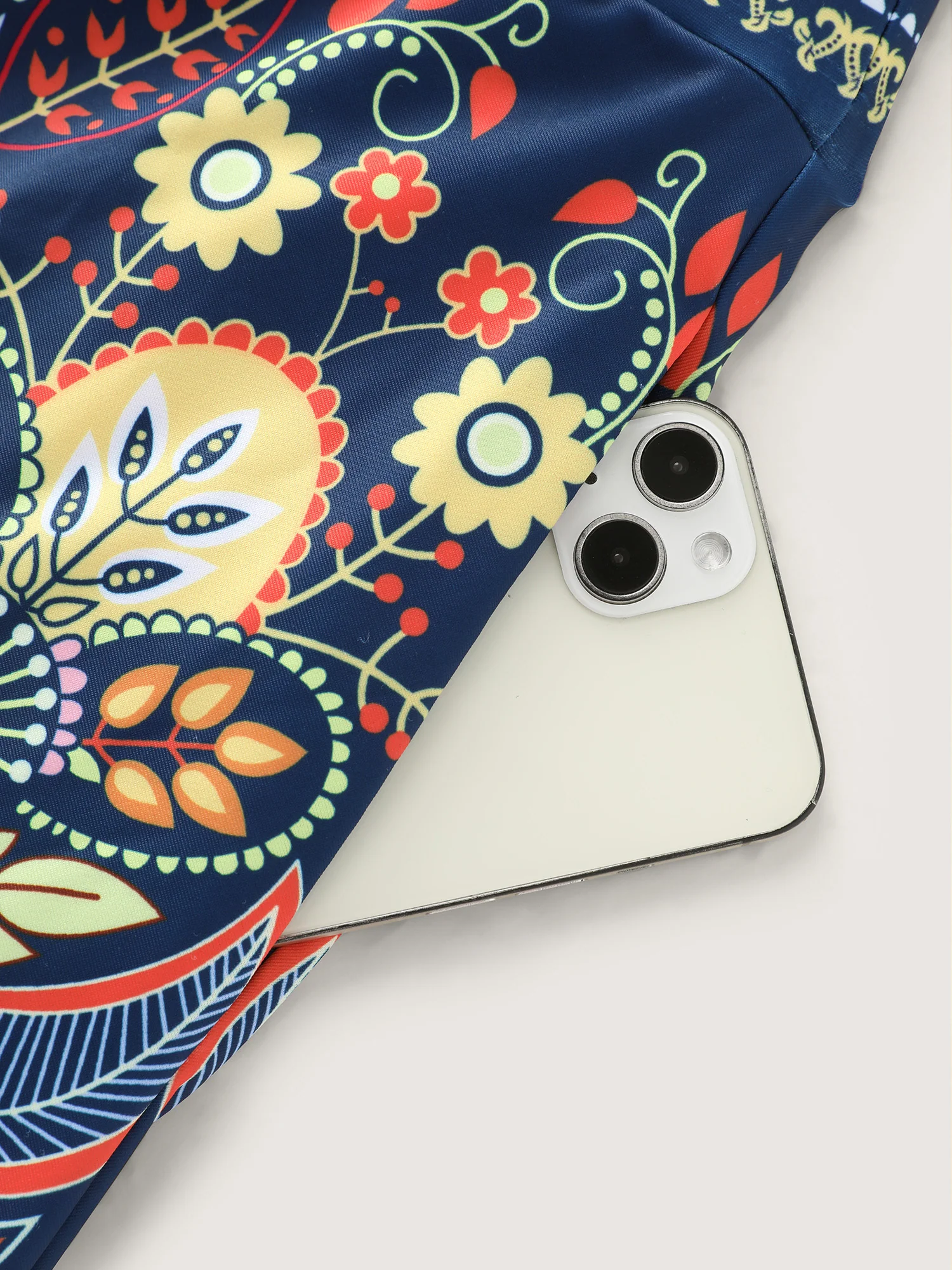 Tropical Floral Print Pockets Swim Dress - Image 7