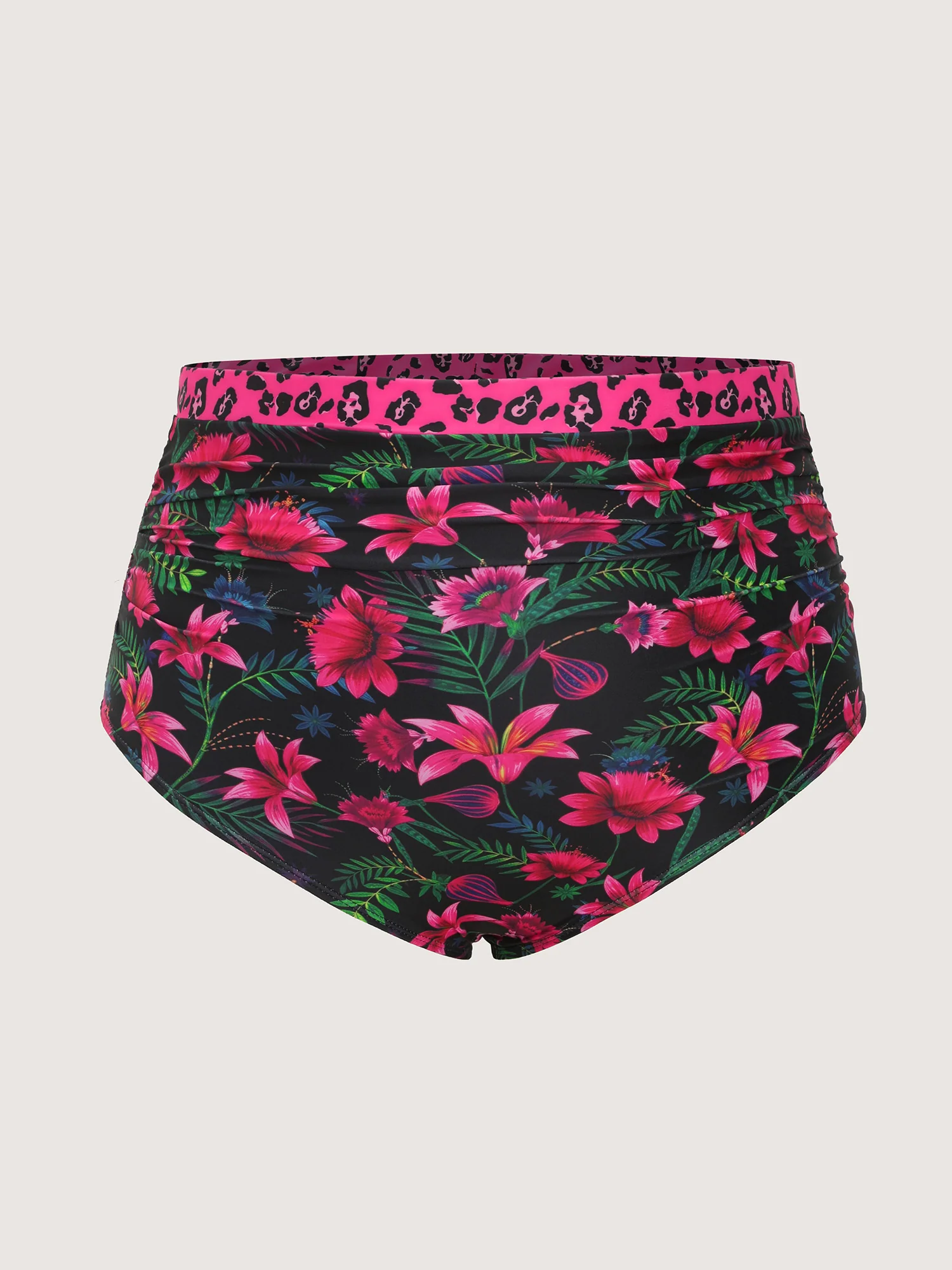 Tropical Floral Print Pockets Swim Dress - Image 9