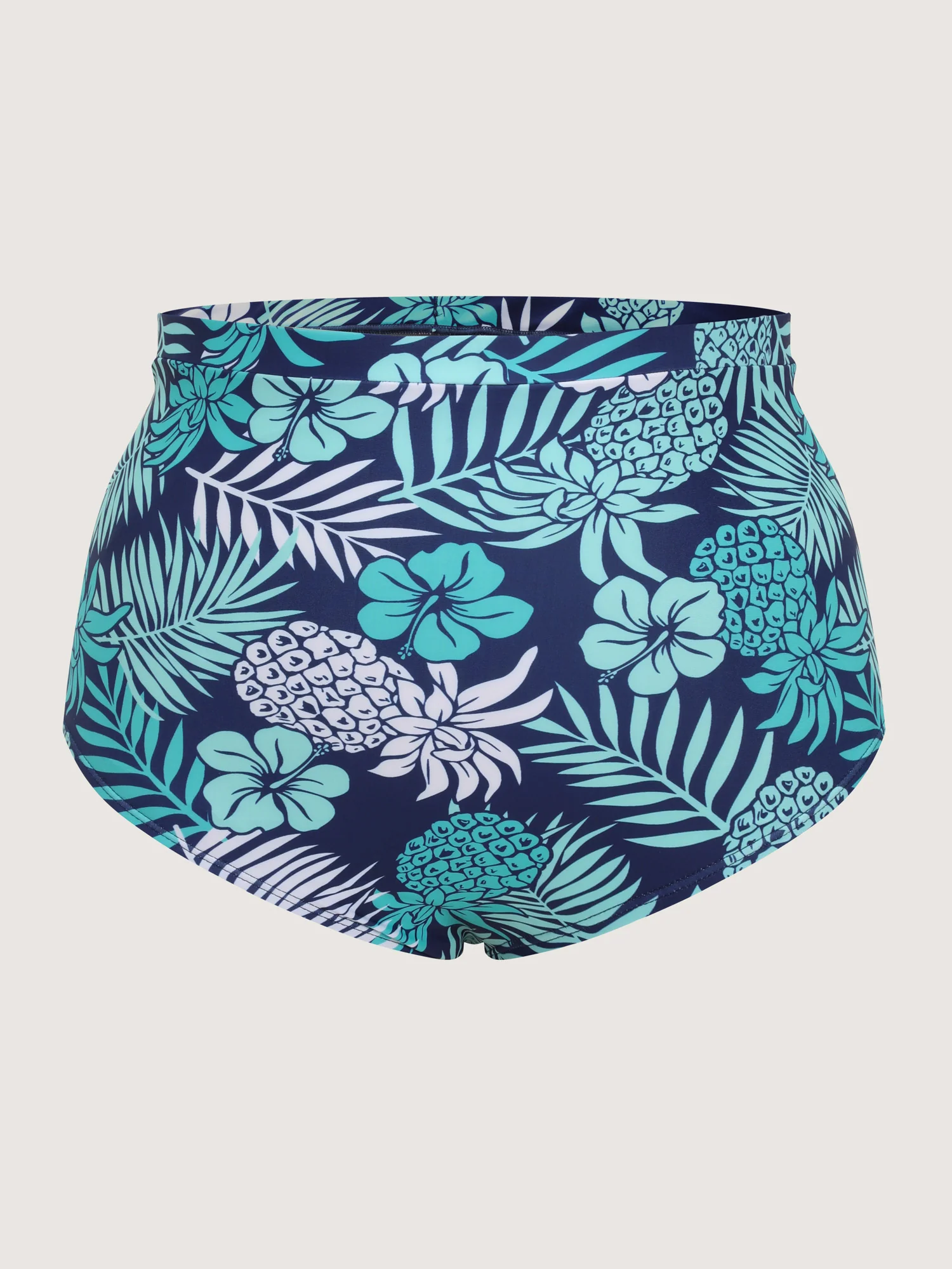 Tropical Floral Print Ruched Swim Dress - Image 8