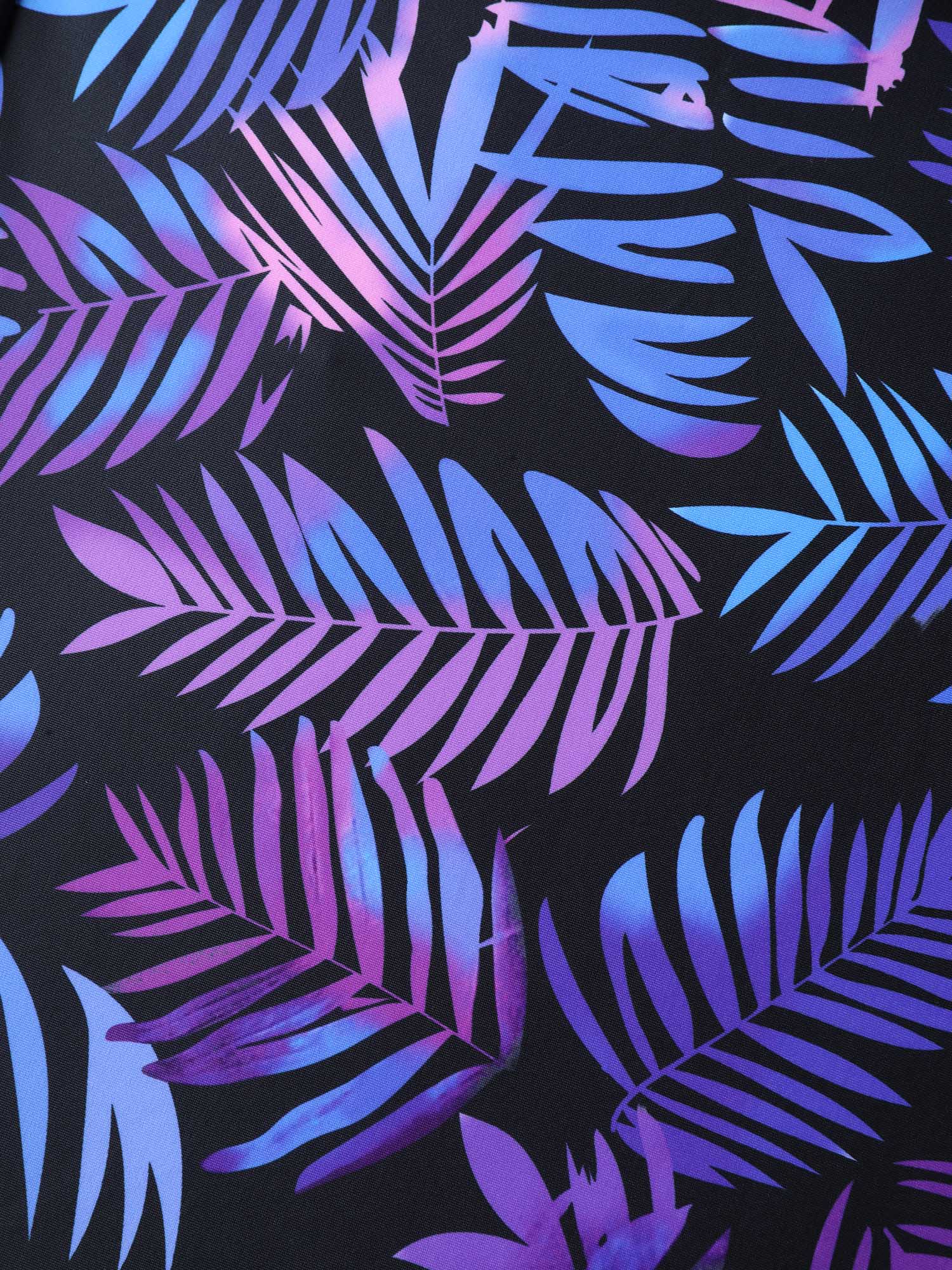 Tropical Floral Print Spliced Swim Top - Image 6