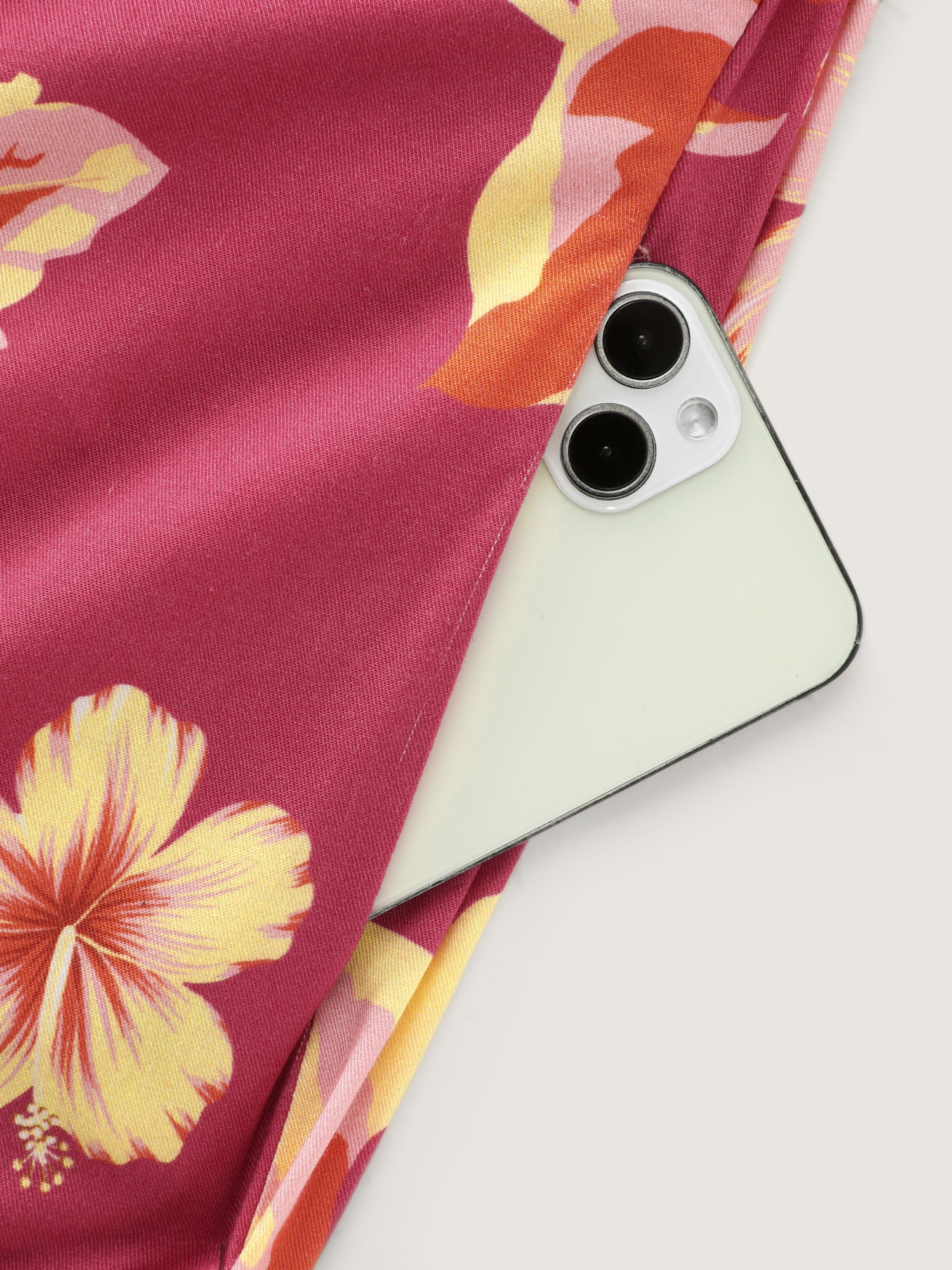Tropical Floral Print Square Neckline Jumpsuit - Image 7