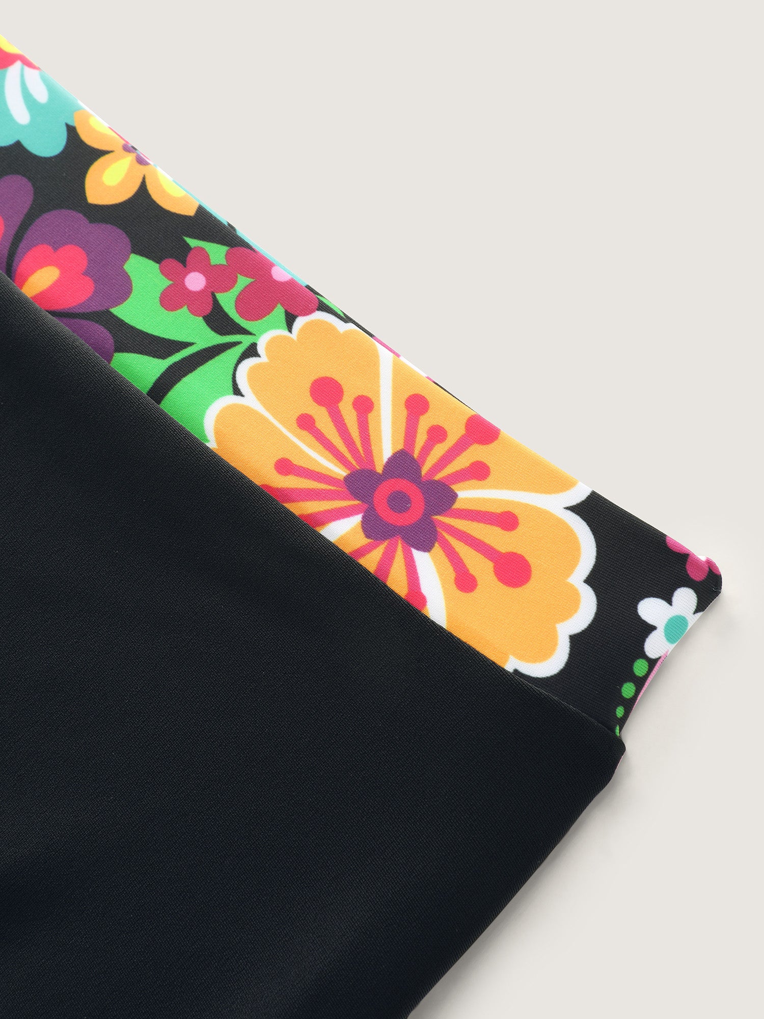 Tropical Floral Print Tie-Up Swim Dress - Image 10