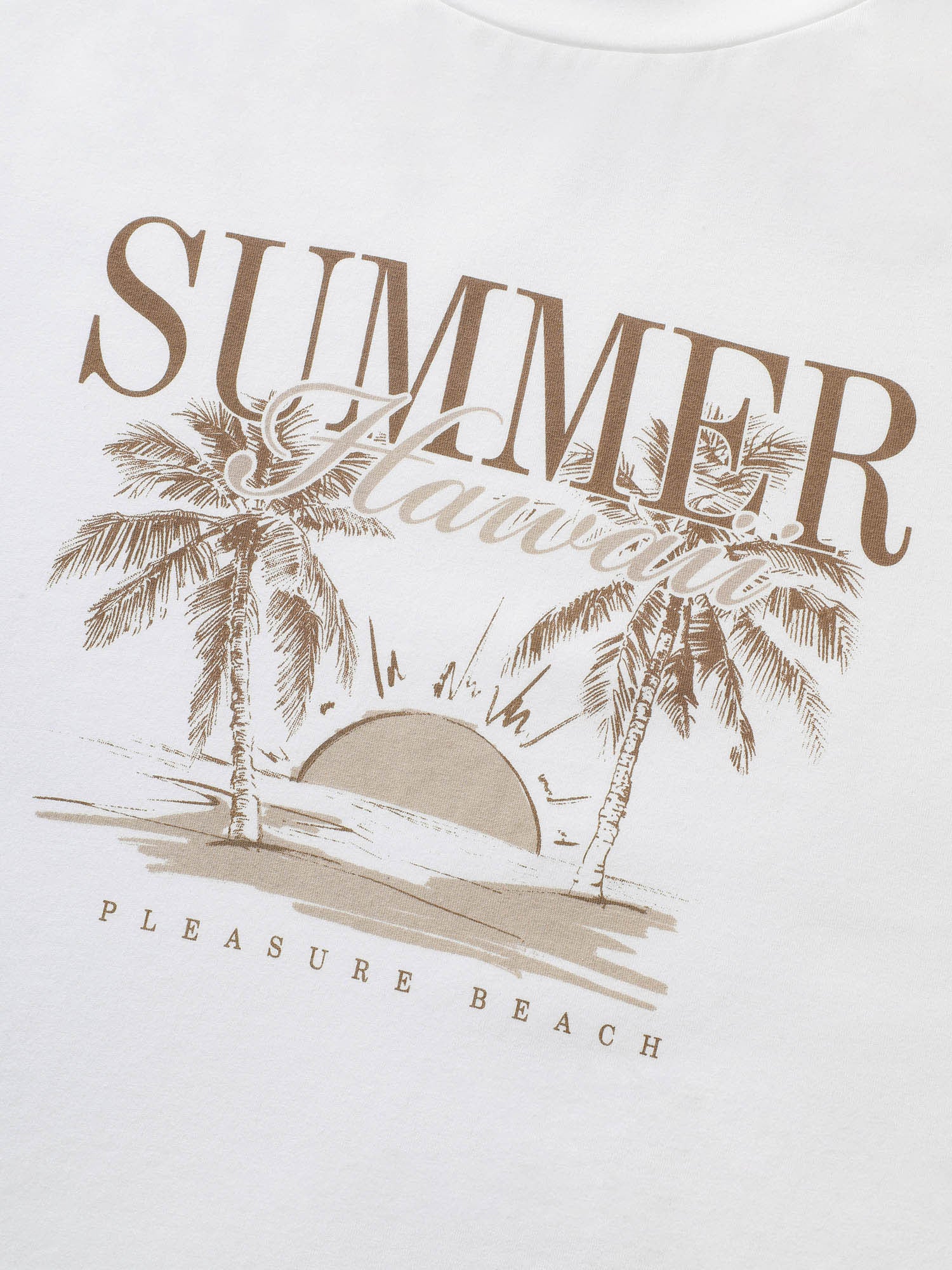 Tropical Landscape Print Round Neck T-shirt - Image 6
