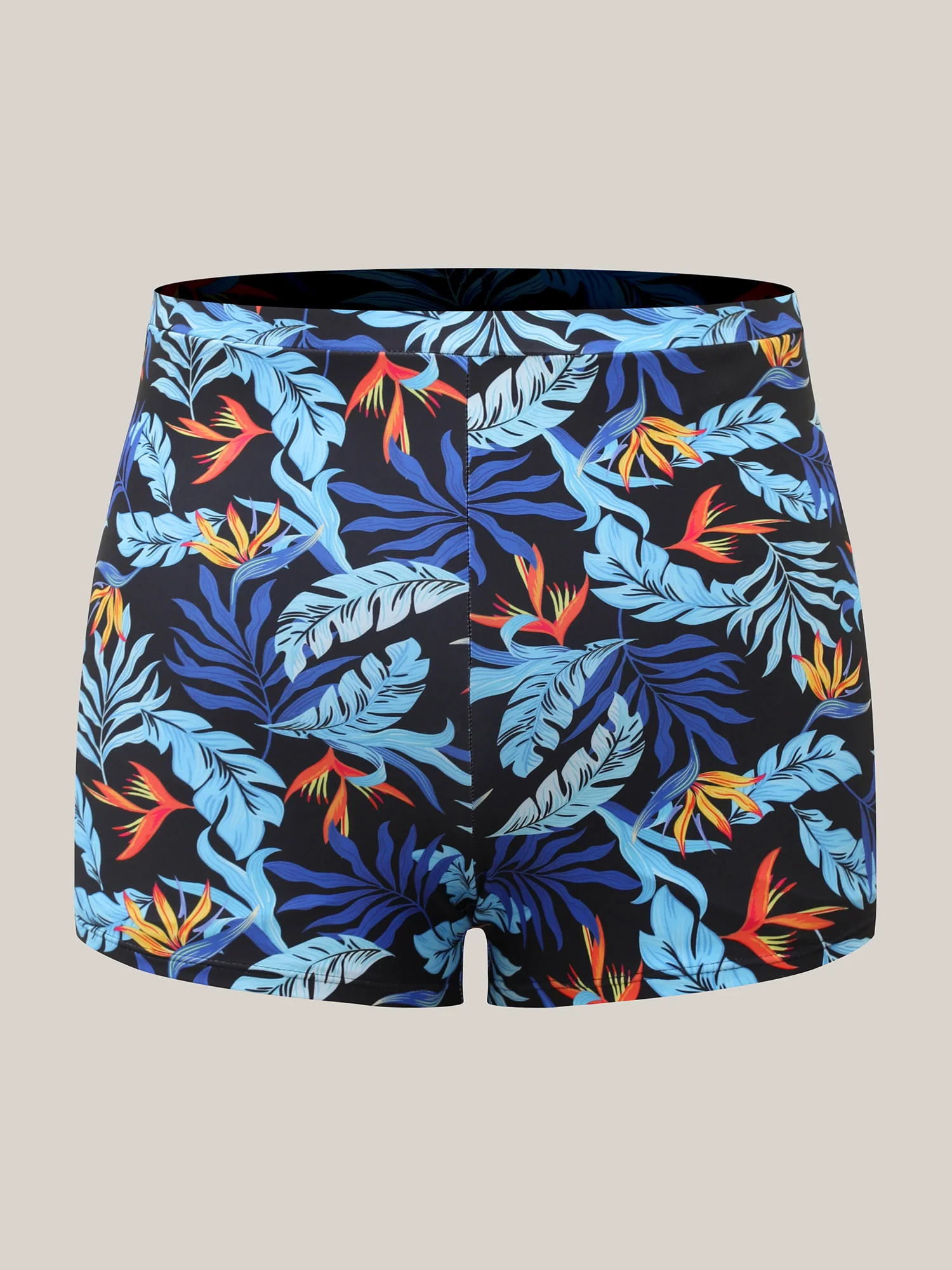 Tropical Leaf Fit Flare Swim Dress - Image 8