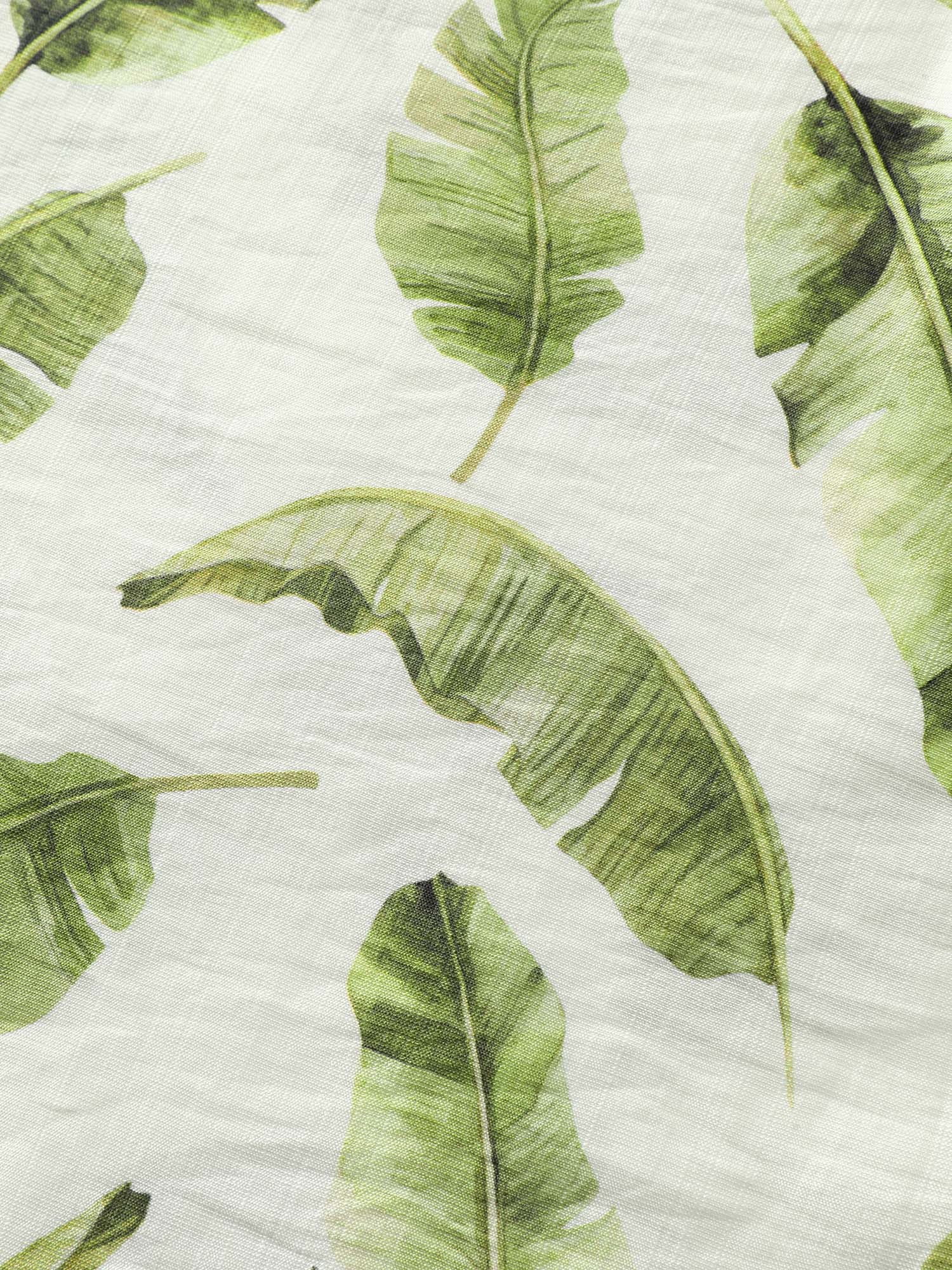 Tropical Leaf Print Button-Down Blouse - Image 6