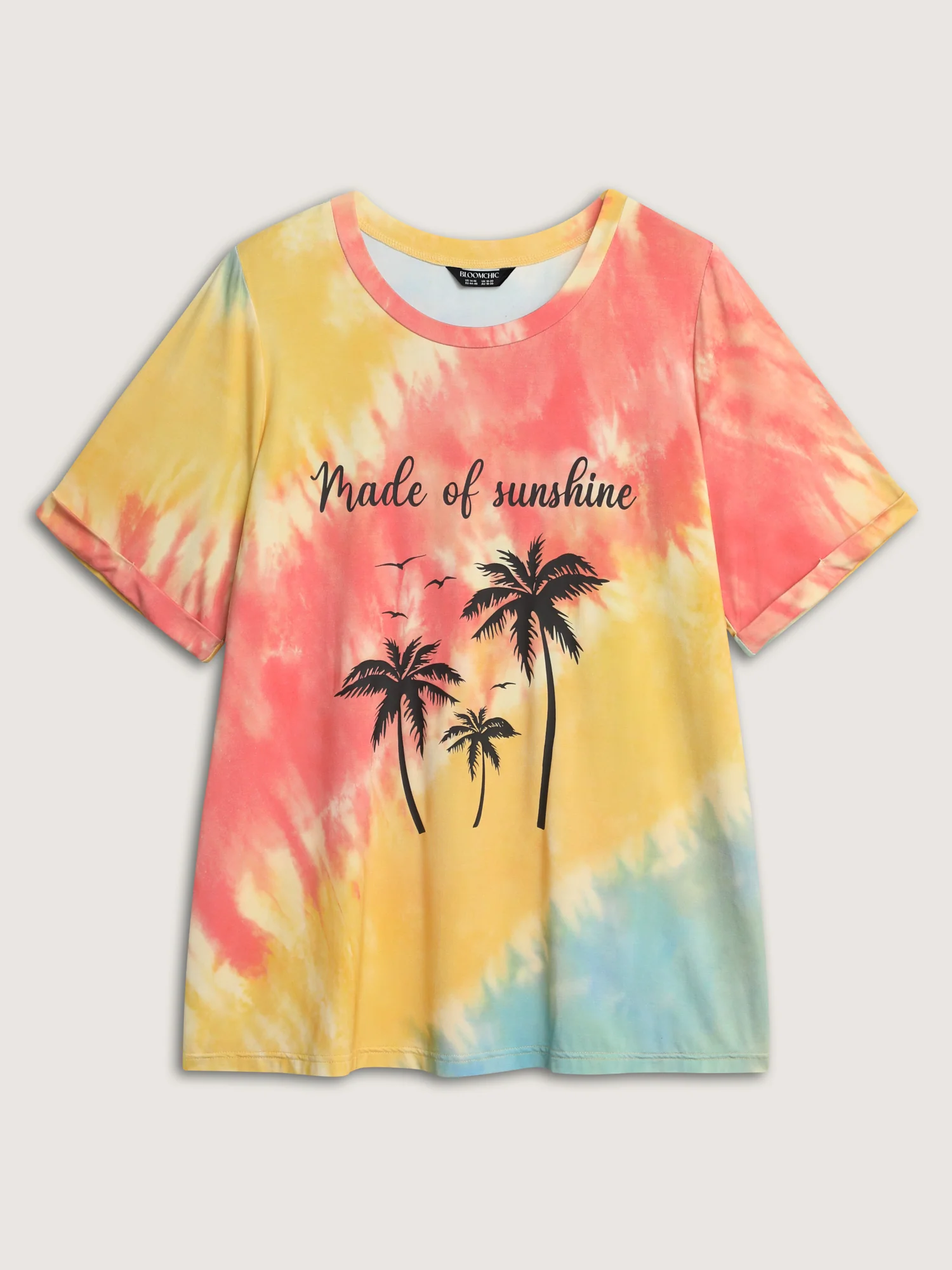 Tropical Pattern Color Gradient T-Shirt - Image 7