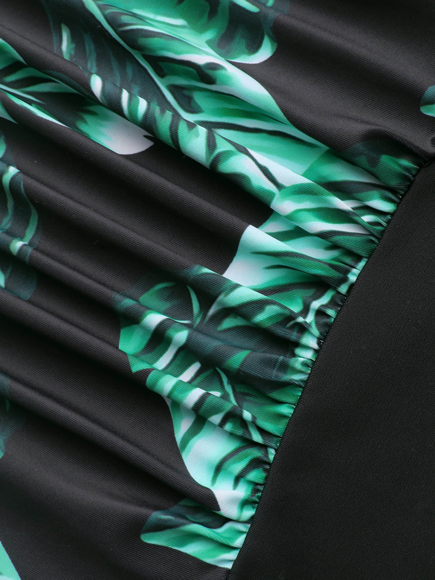 Tropical Pattern Tied One-Piece Swimsuit - Image 5