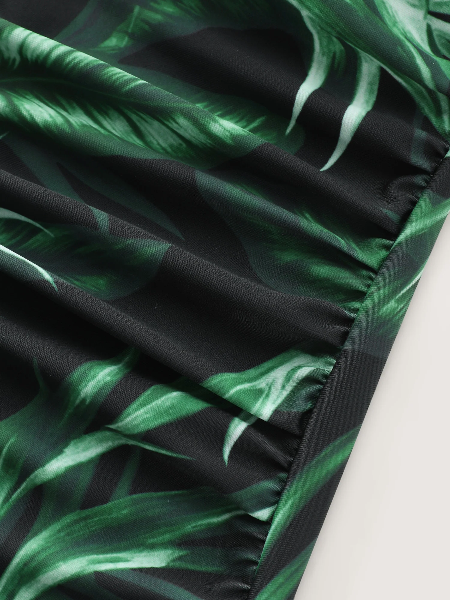 Tropical Plant Print One-Piece Swimsuit Set - Image 10