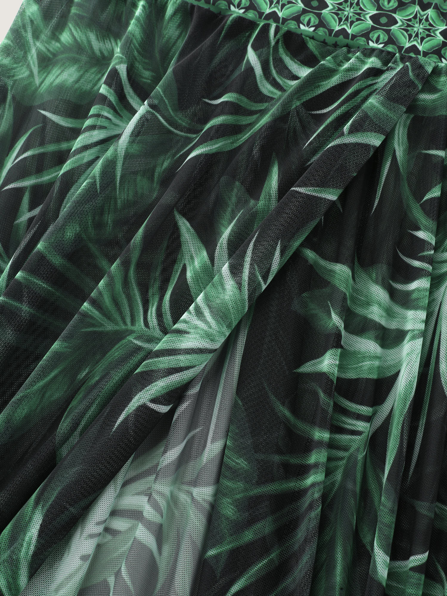 Tropical Plant Print One-Piece Swimsuit Set - Image 12