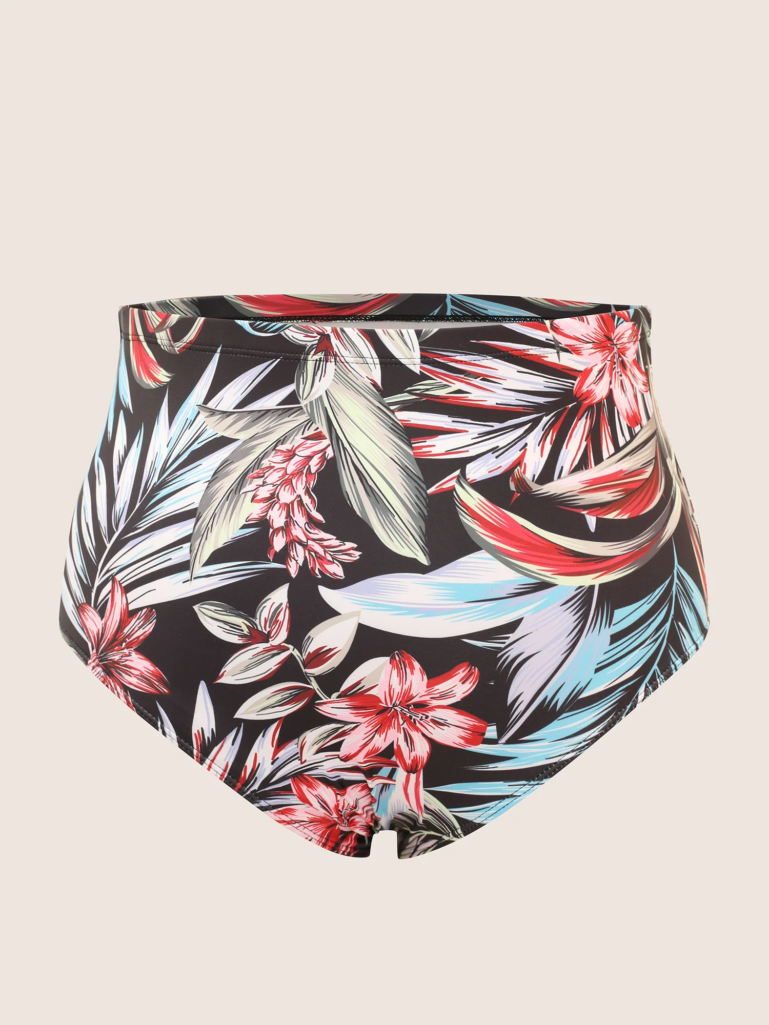 Tropical Print Buckle Detail Swim Dress - Image 9