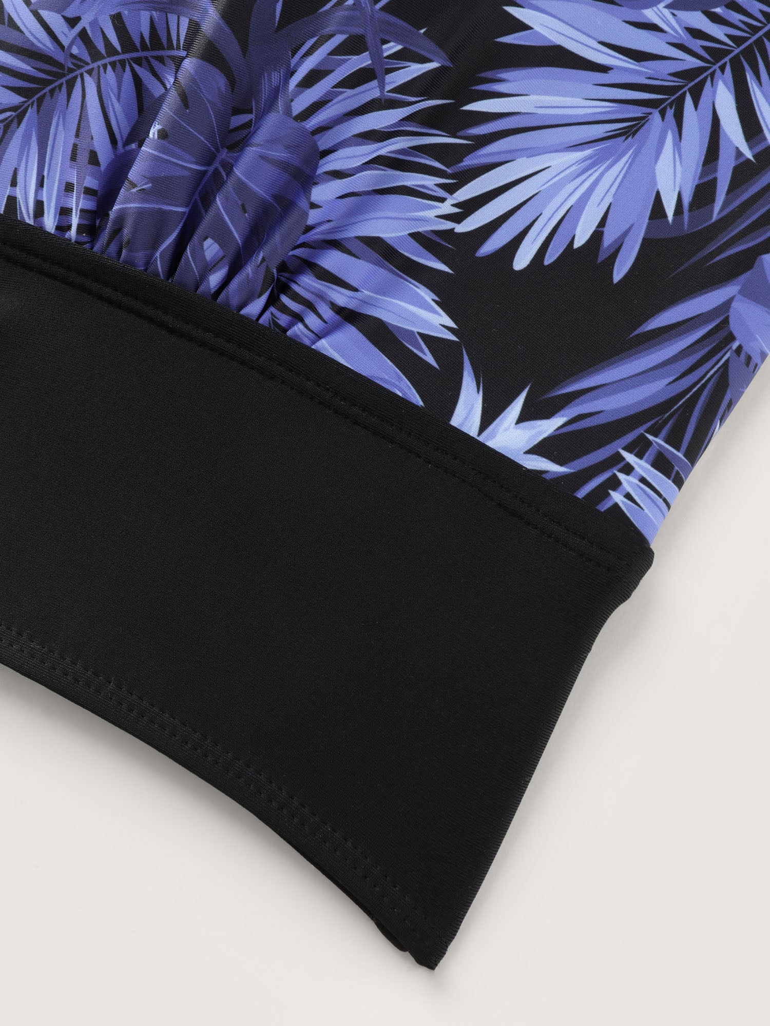 Tropical Print Colorblock Swim Top - Image 6
